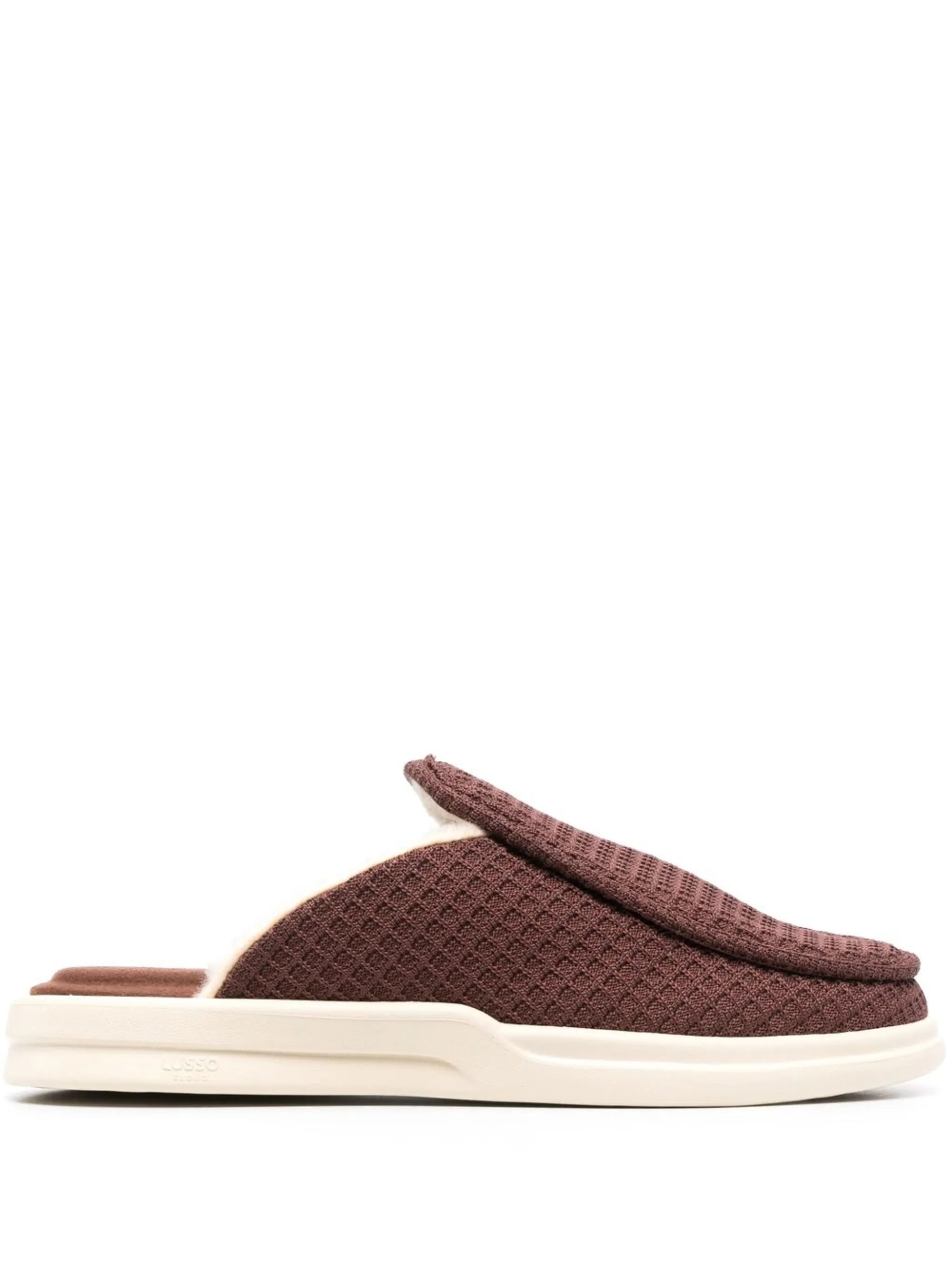 Esto waffle-knit sherpa slippers