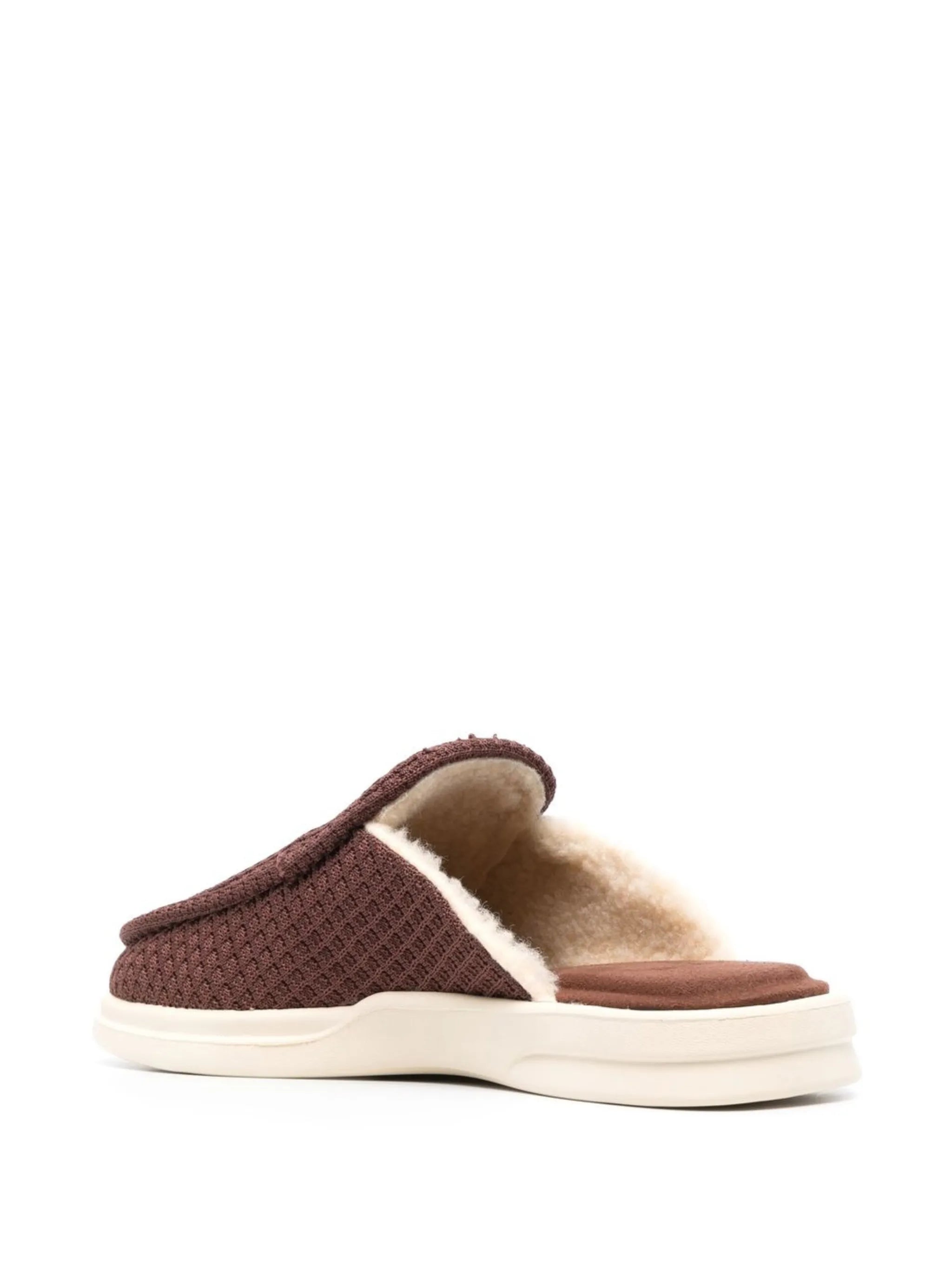 Esto waffle-knit sherpa slippers