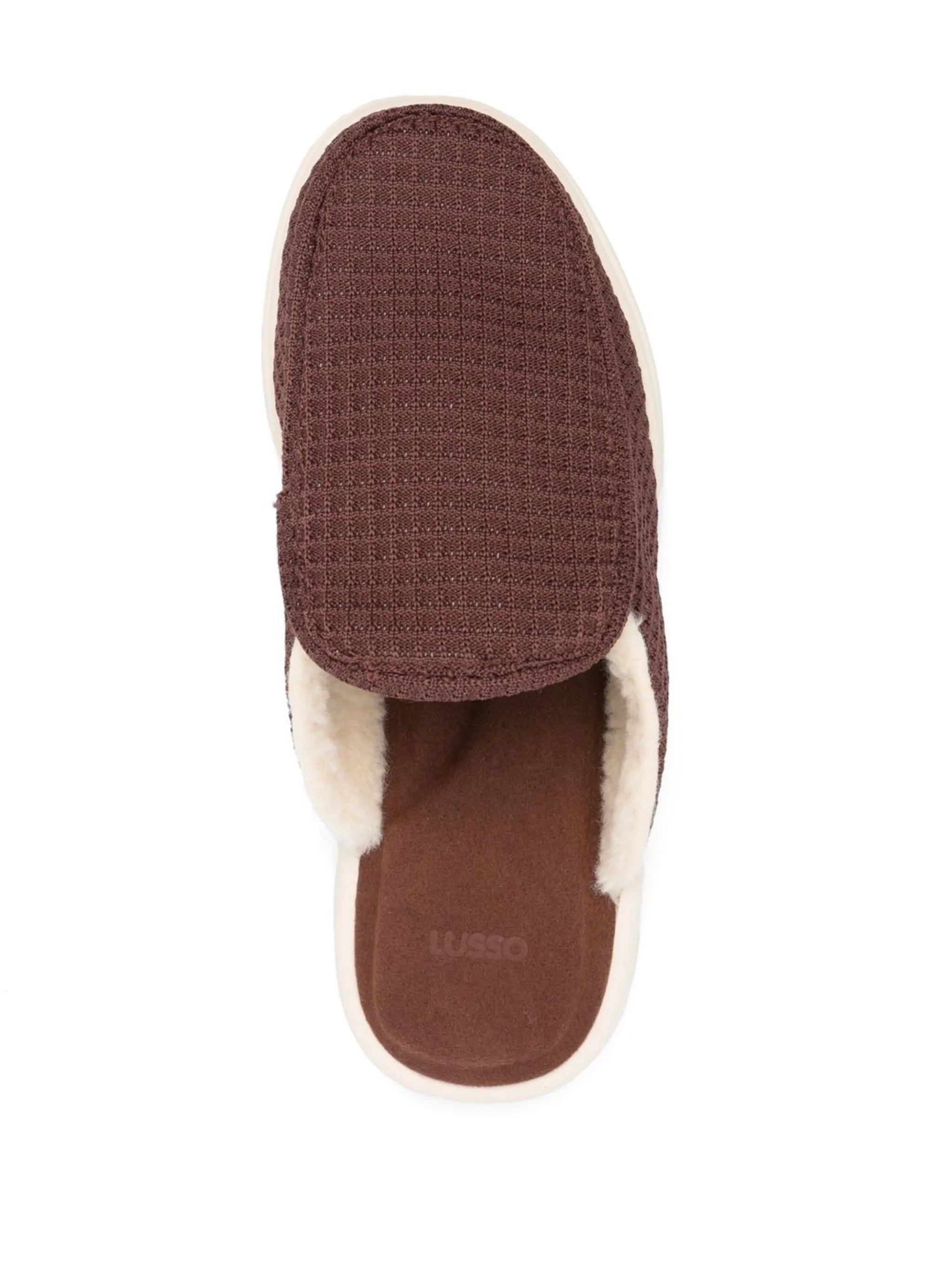 Esto waffle-knit sherpa slippers