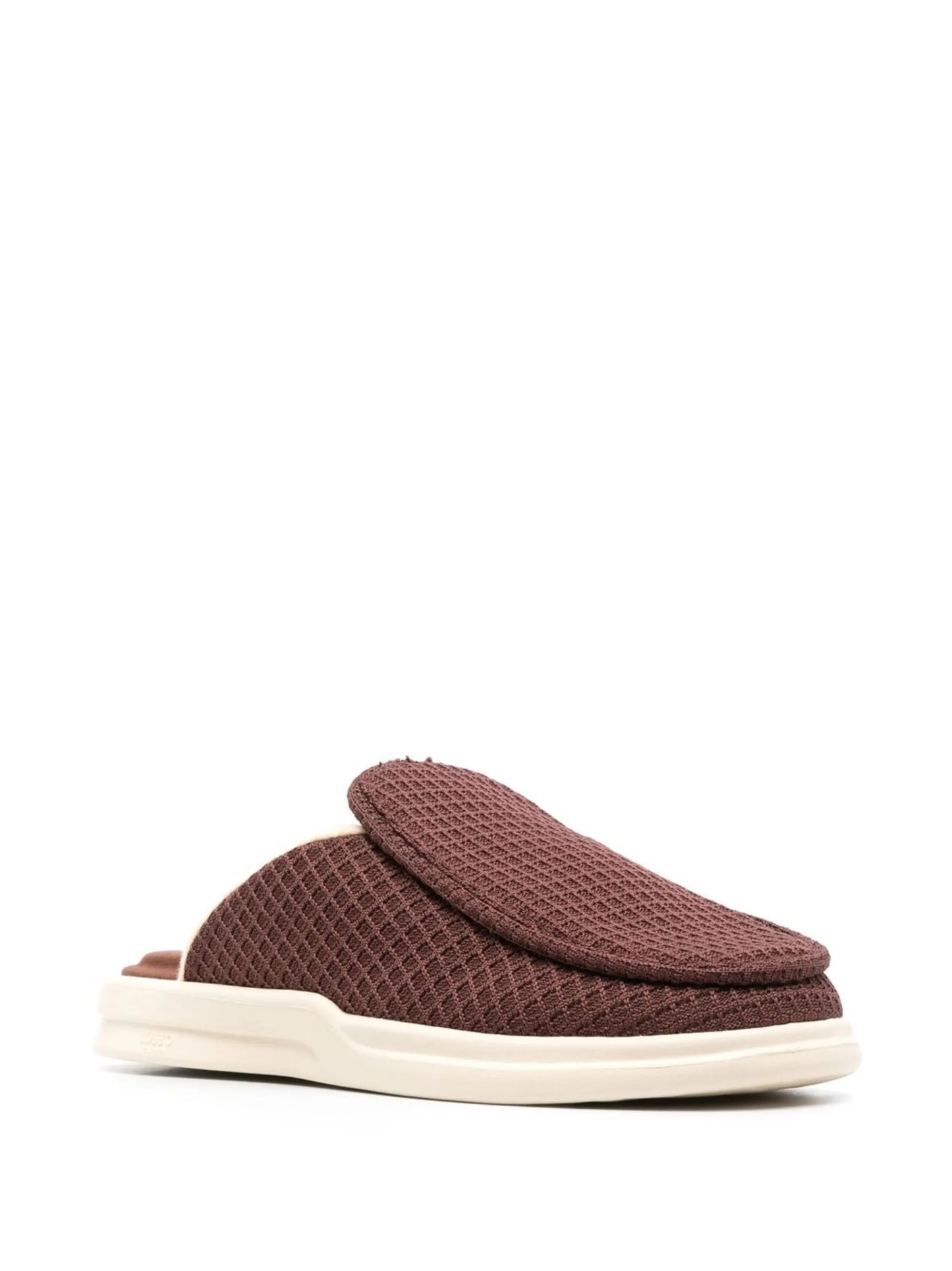 Esto waffle-knit sherpa slippers