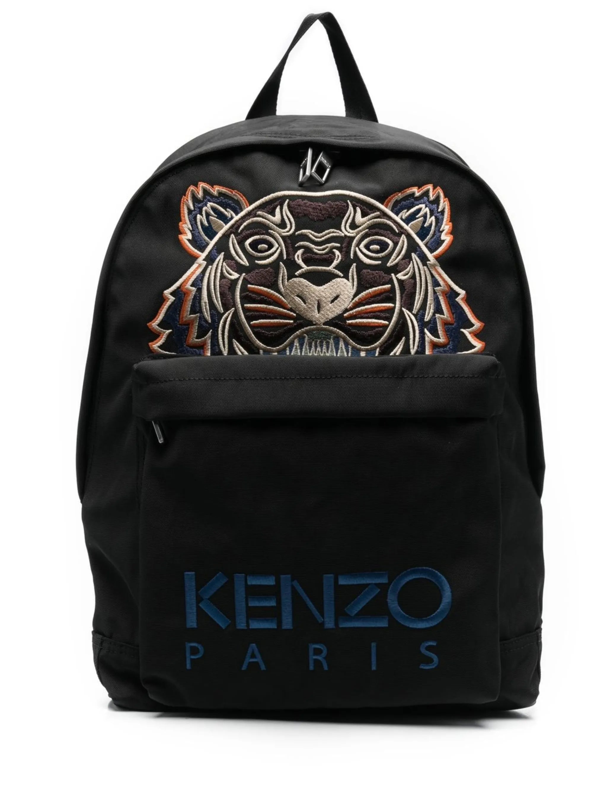Tiger-embroidered zip-around backpack
