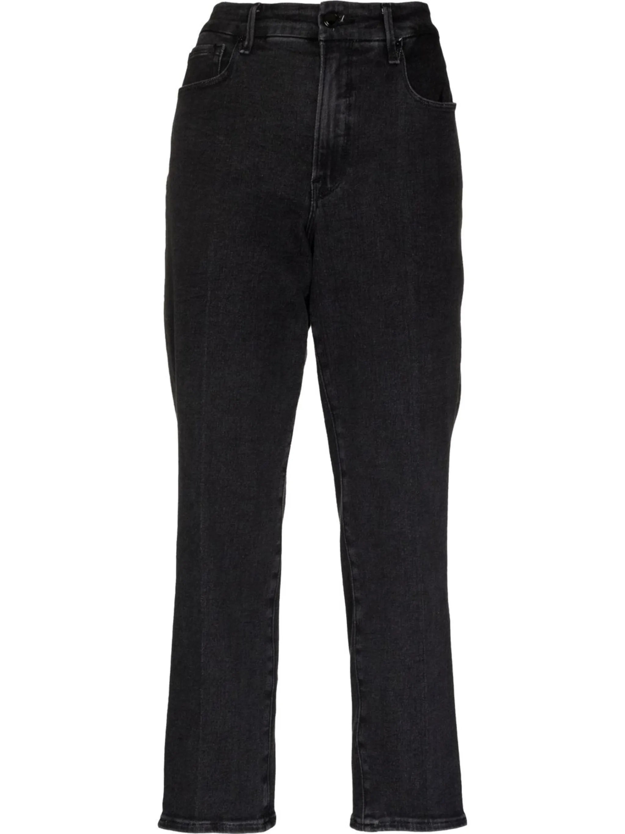 cropped straight-leg jeans