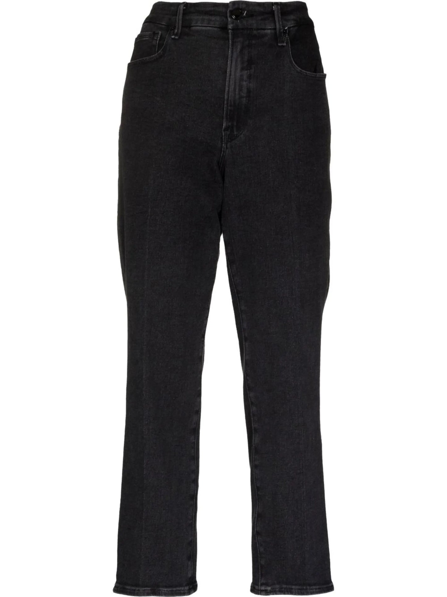 cropped straight-leg jeans