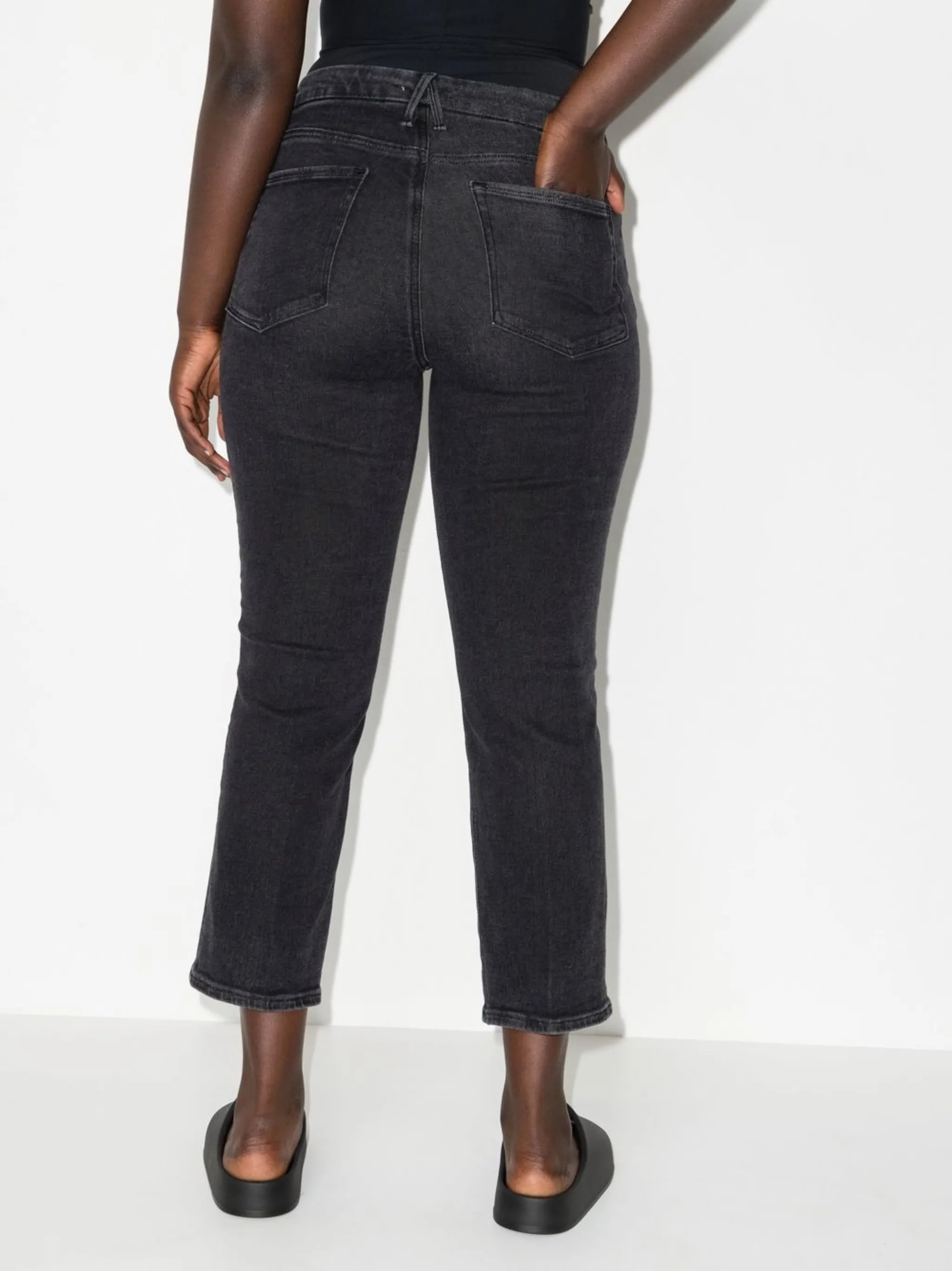 cropped straight-leg jeans