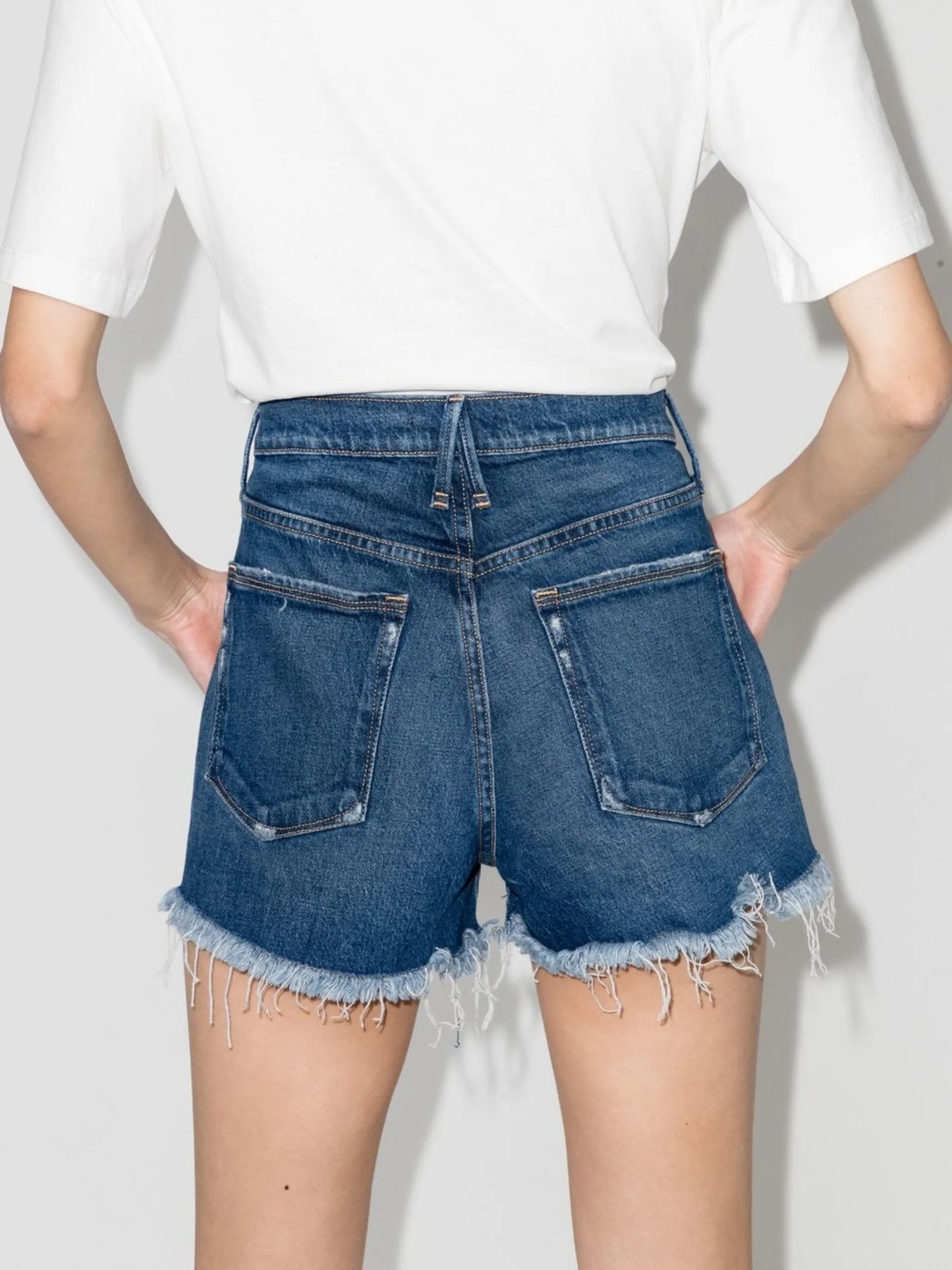 90s high-rise distressed shorts