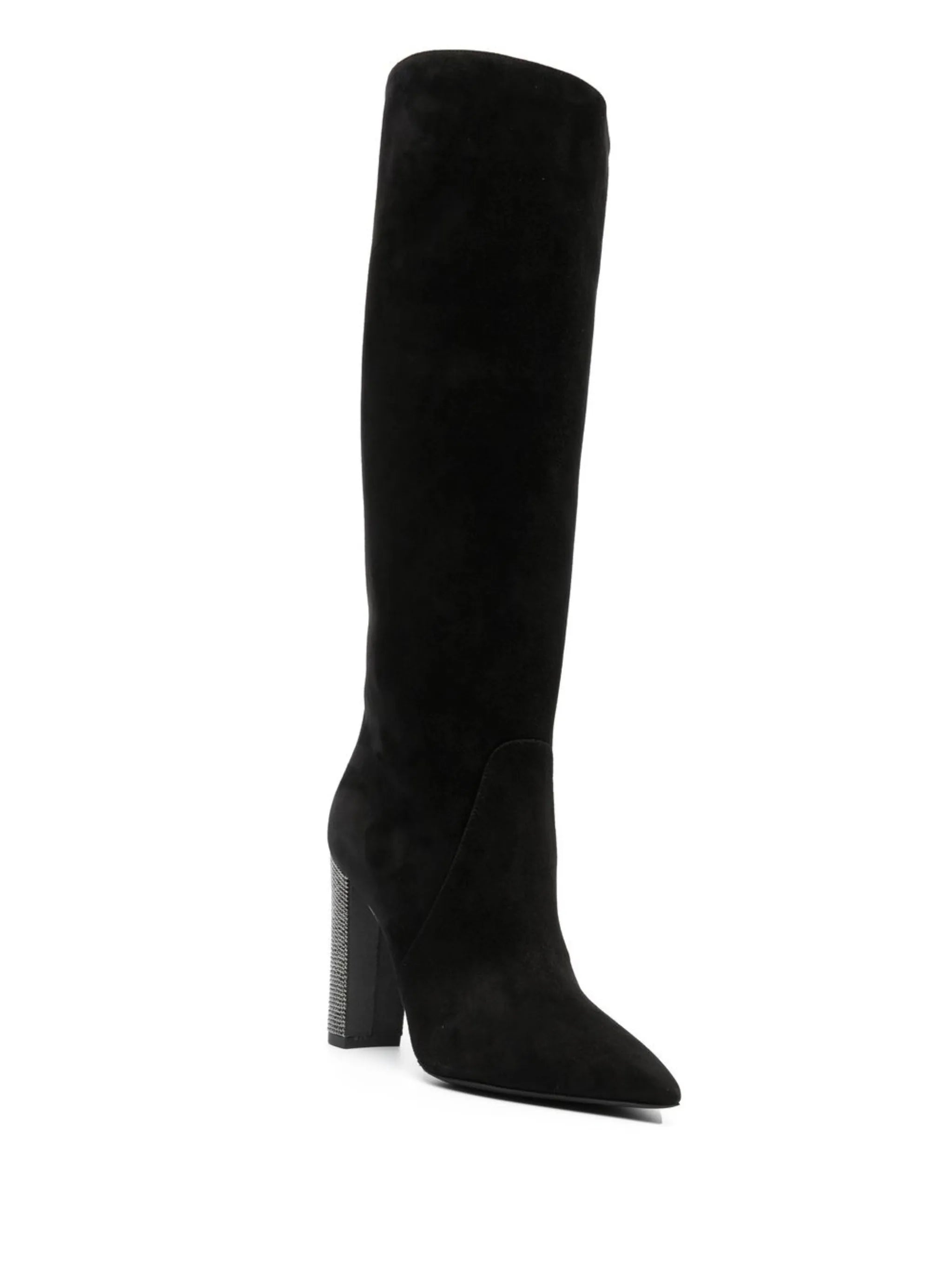 knee-high pointed-toe boots