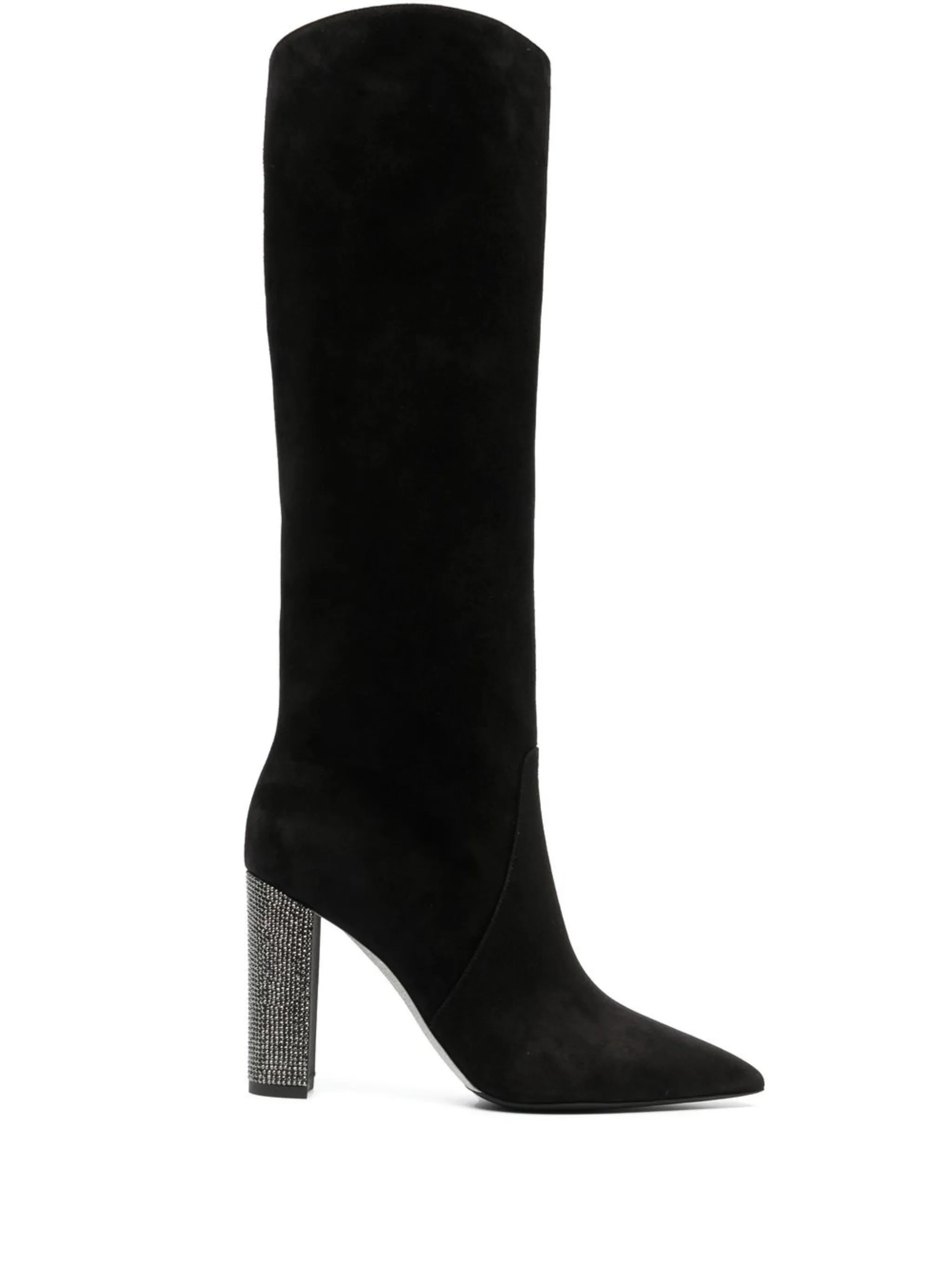 knee-high pointed-toe boots
