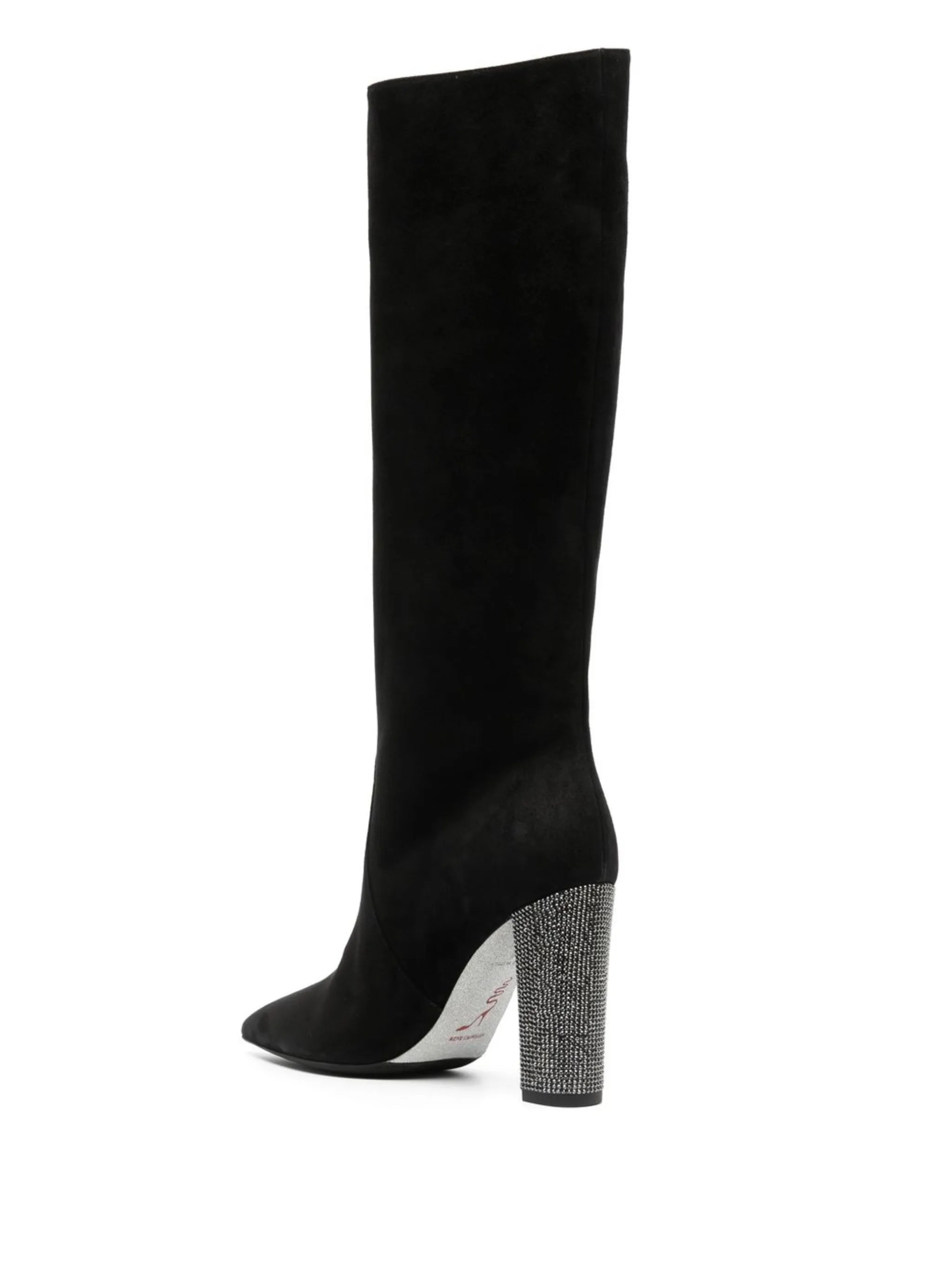 knee-high pointed-toe boots