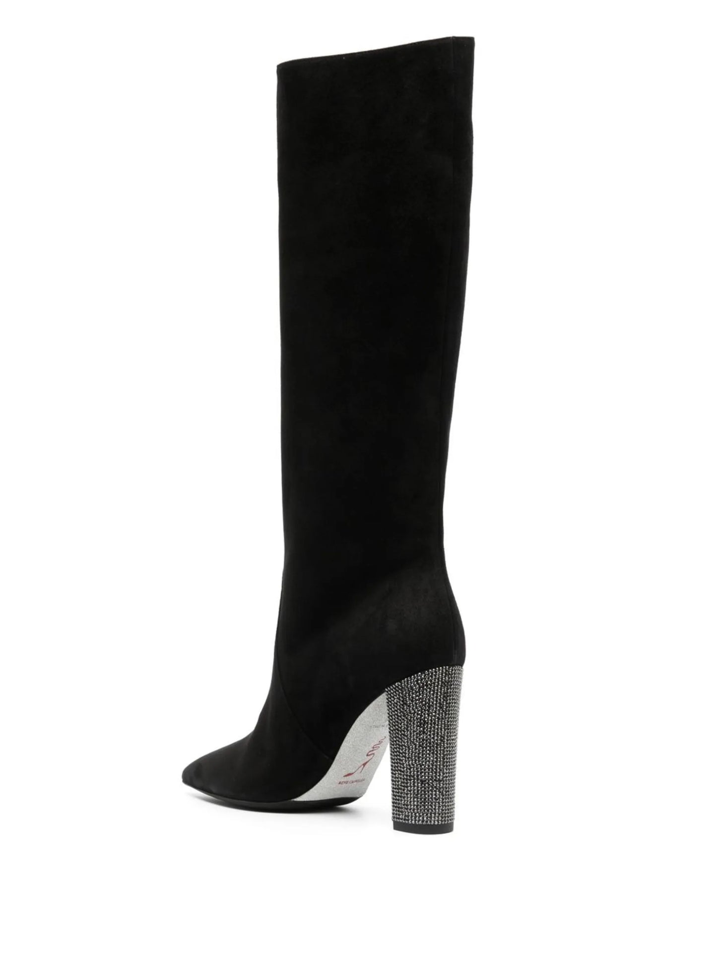 knee-high pointed-toe boots