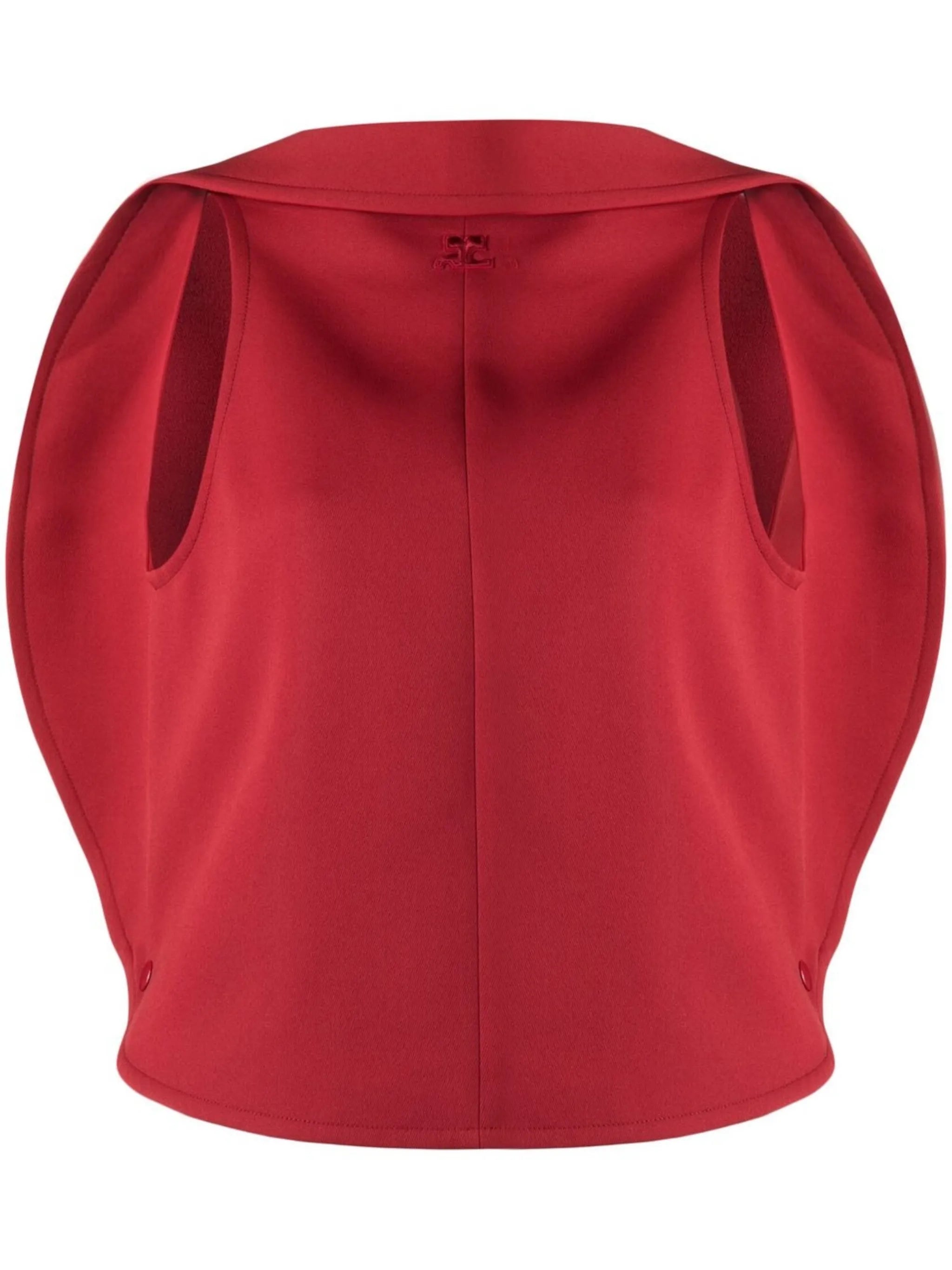 sleeveless cape blouse