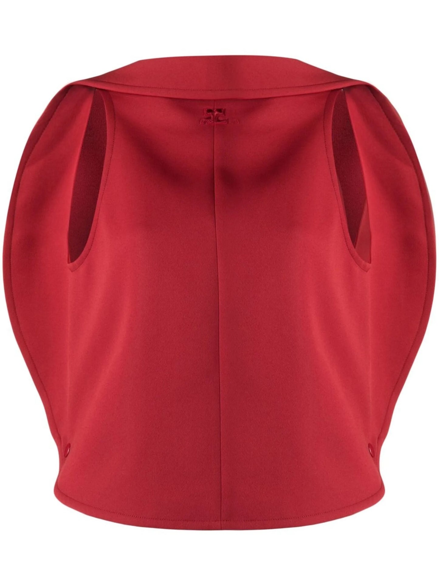 sleeveless cape blouse