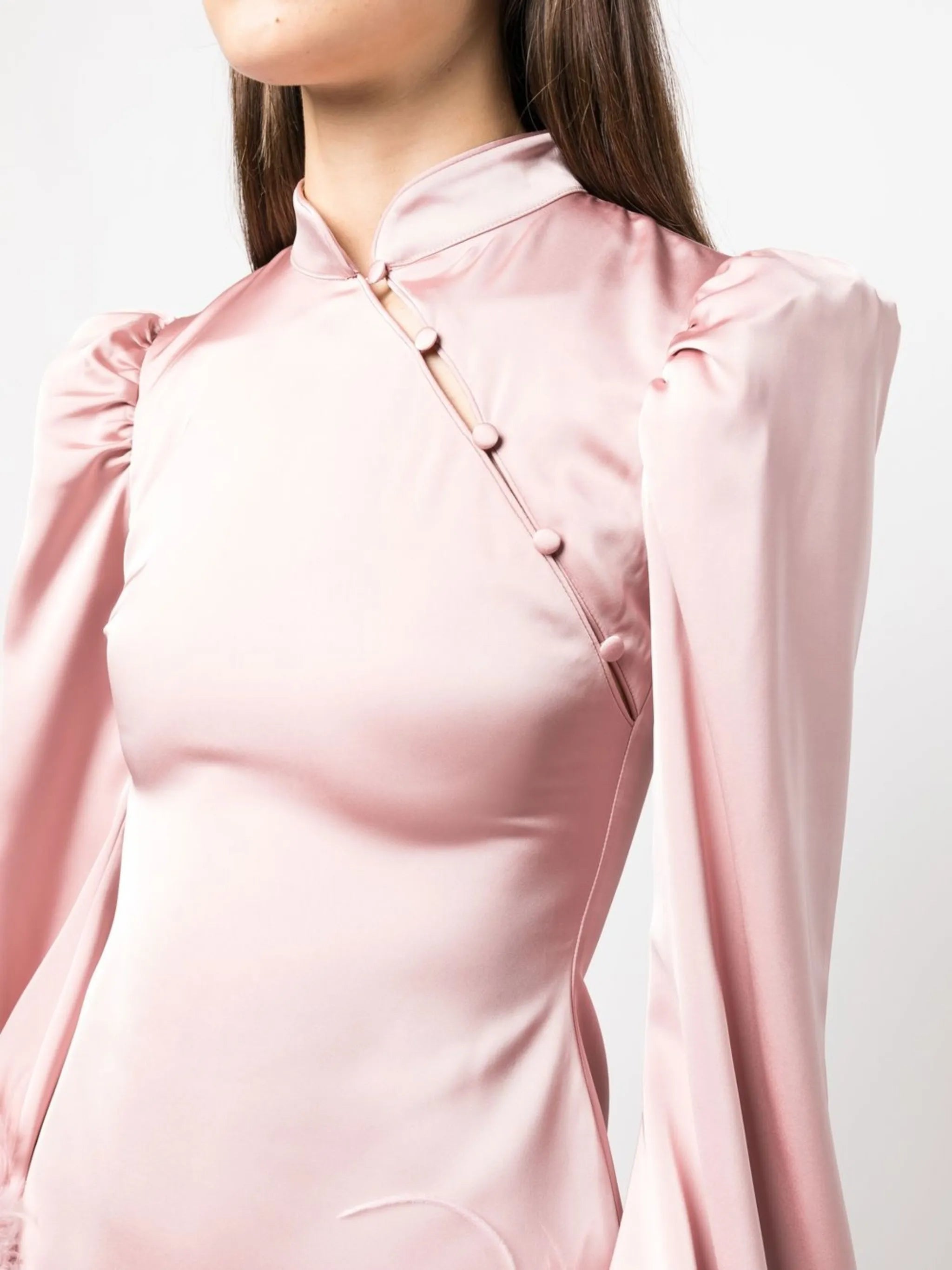 Limousine feather-trim dress