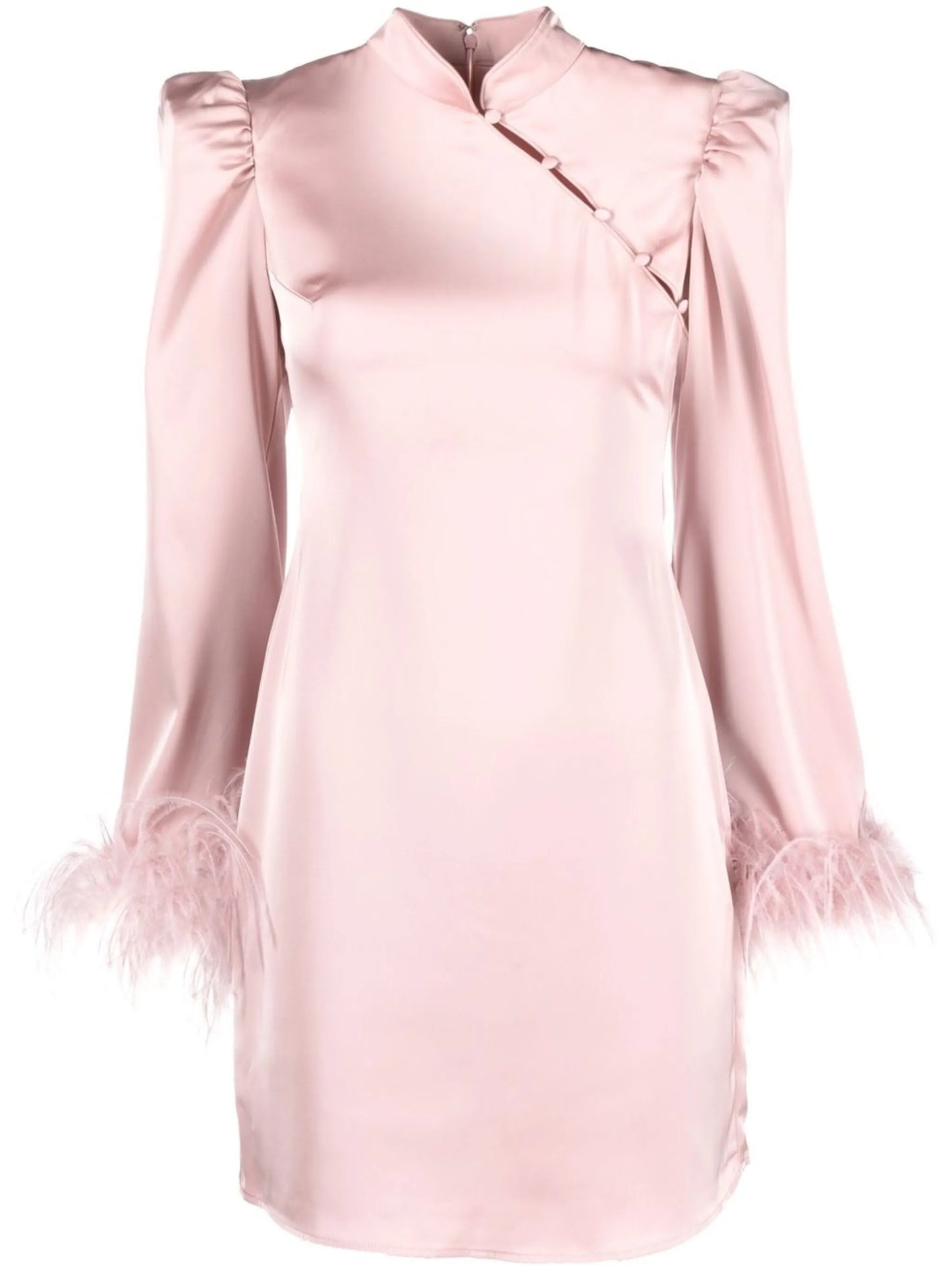Limousine feather-trim dress