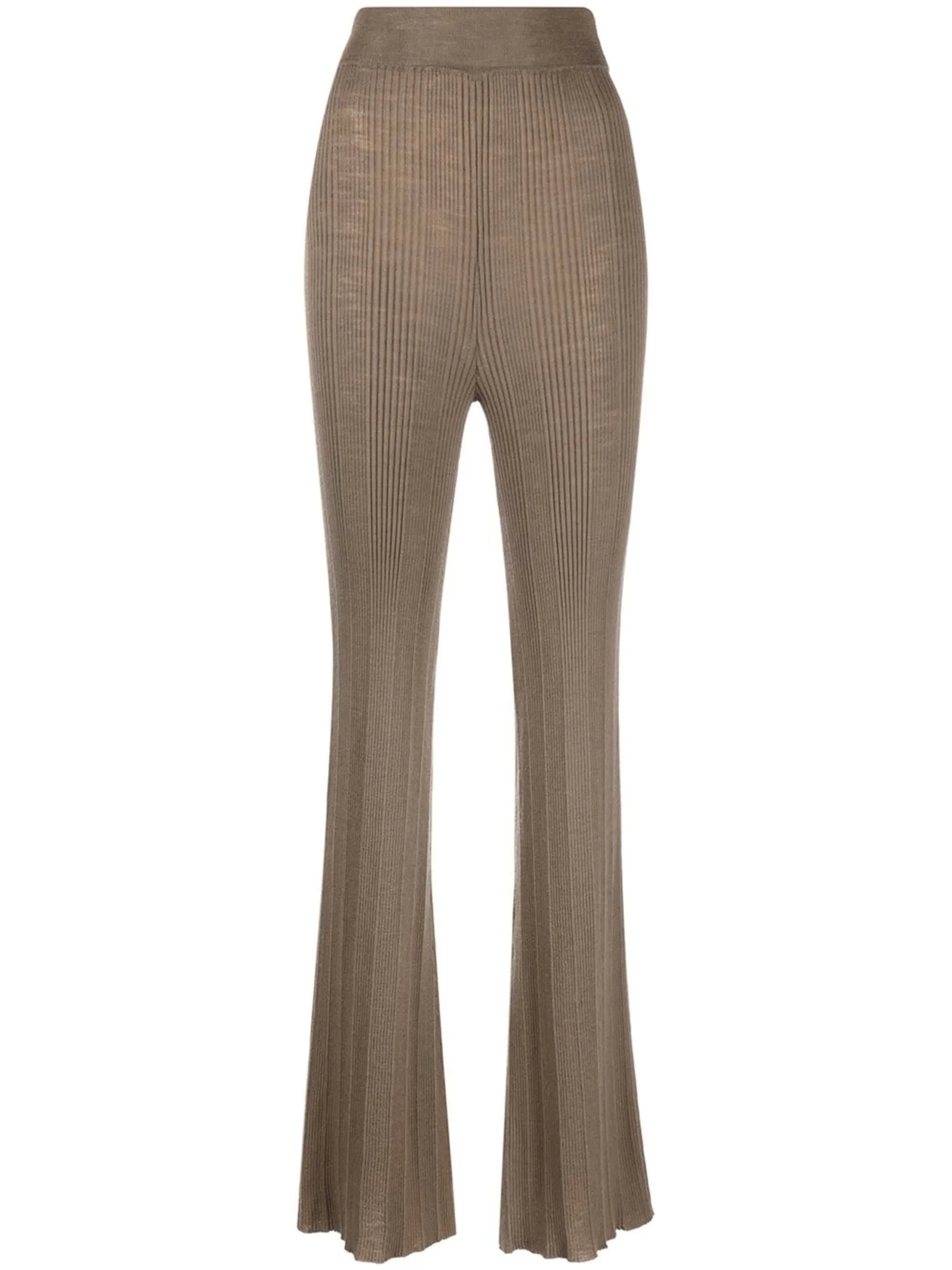 Soleima straight-leg knitted trousers