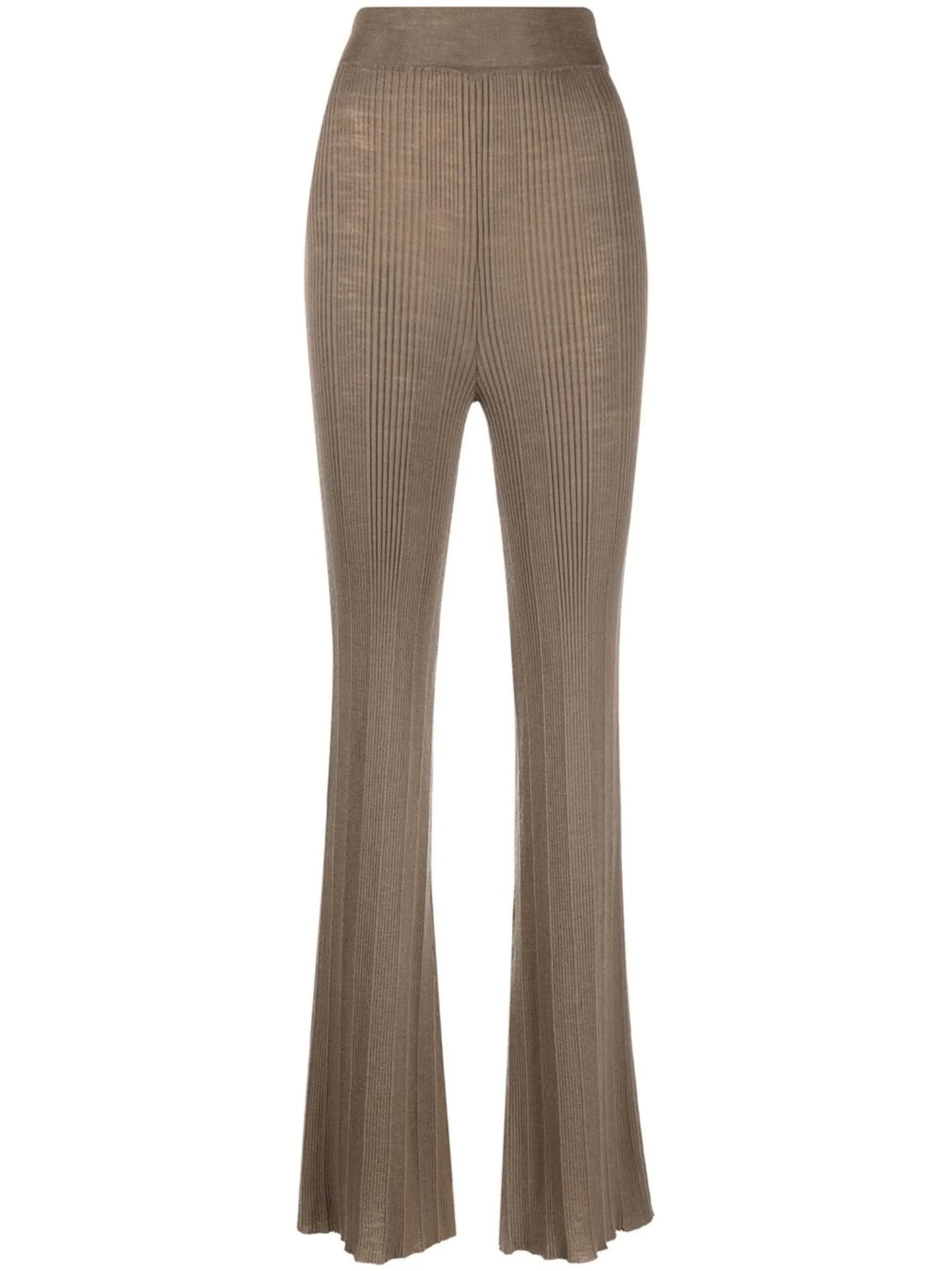 Soleima straight-leg knitted trousers