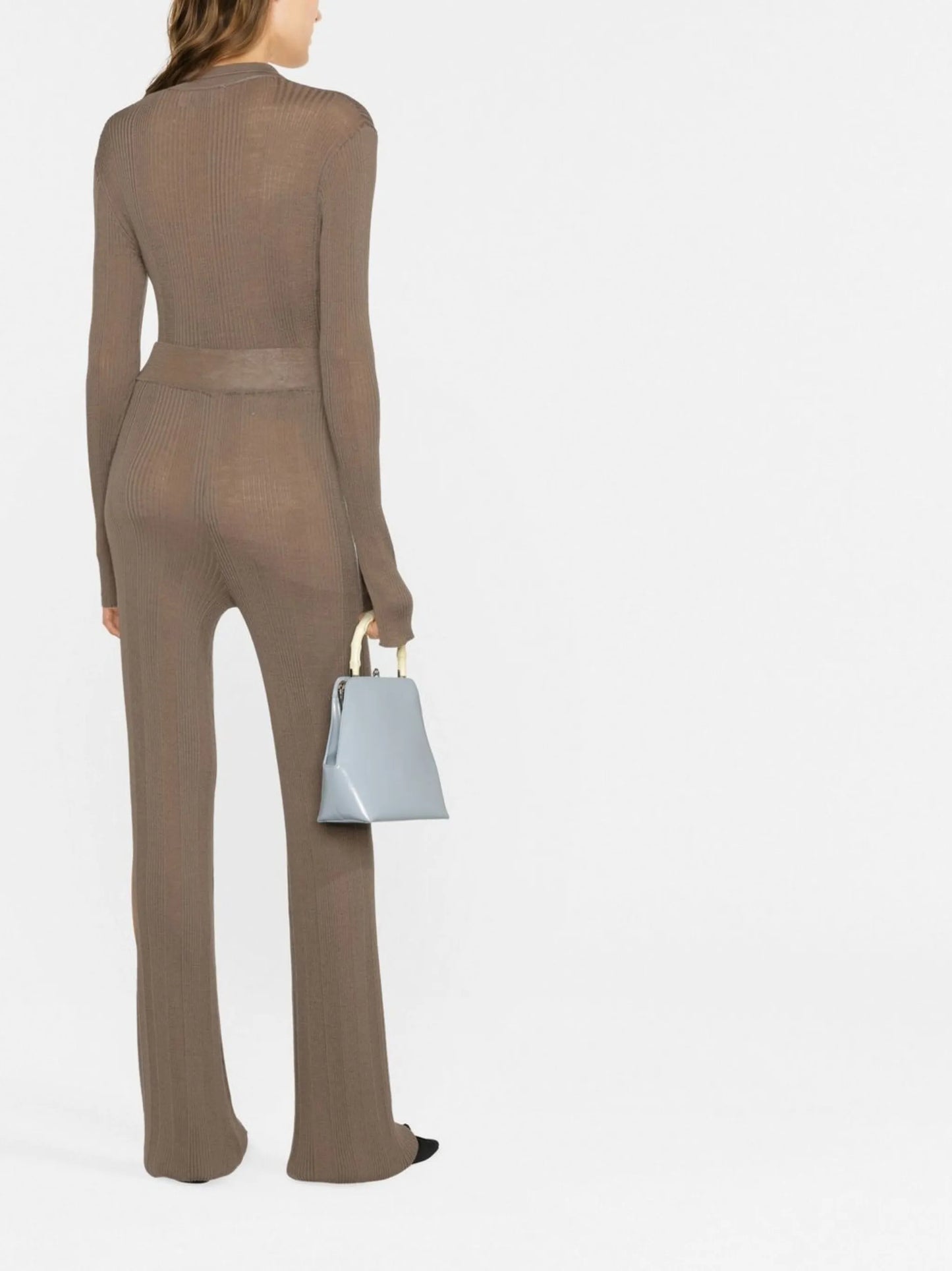 Soleima straight-leg knitted trousers