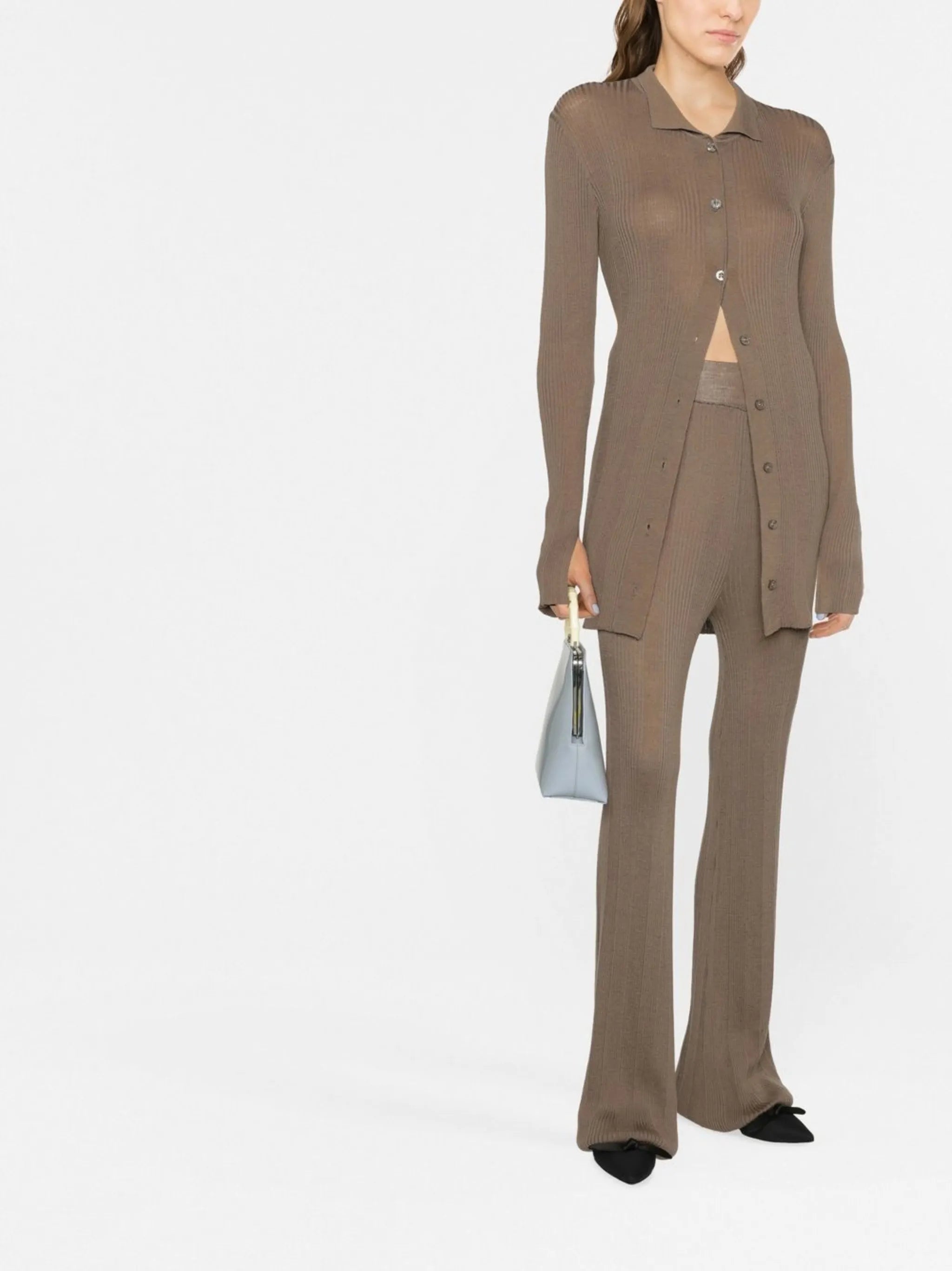 Soleima straight-leg knitted trousers