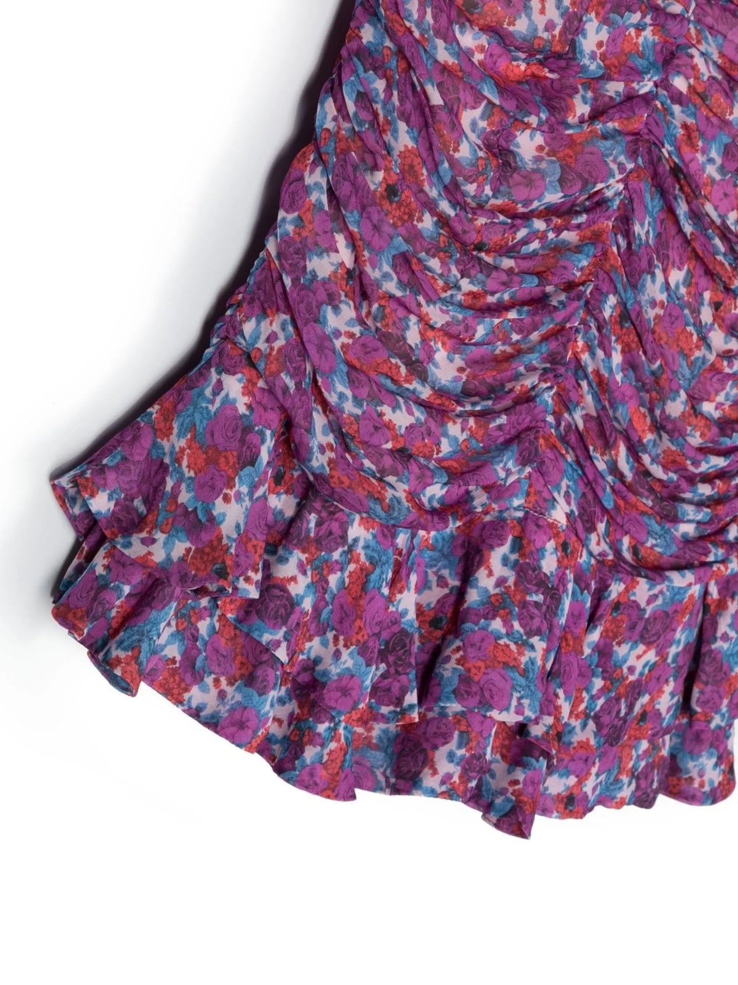 floral-print gathered skirt