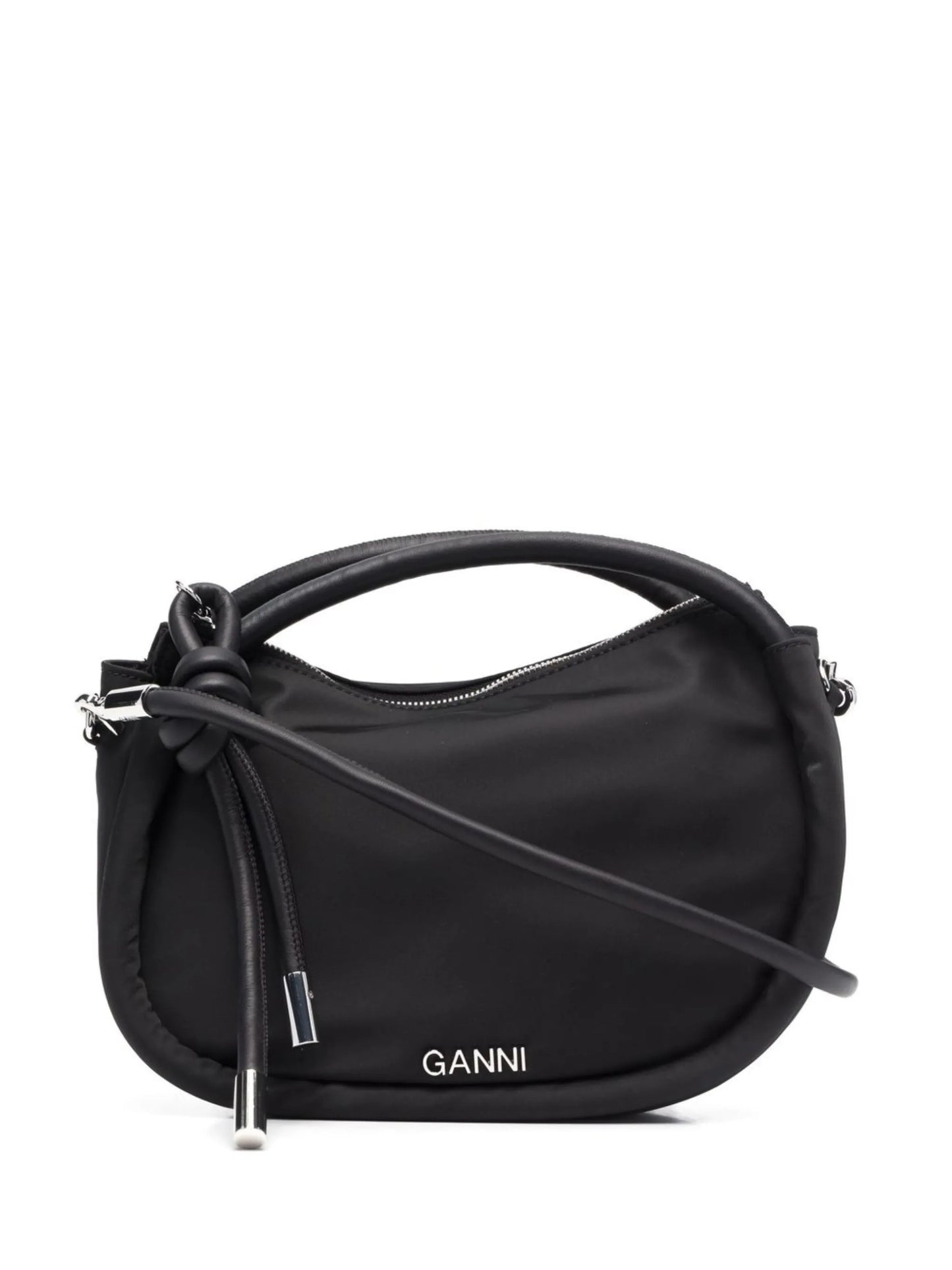 curved logo-letter tote bag