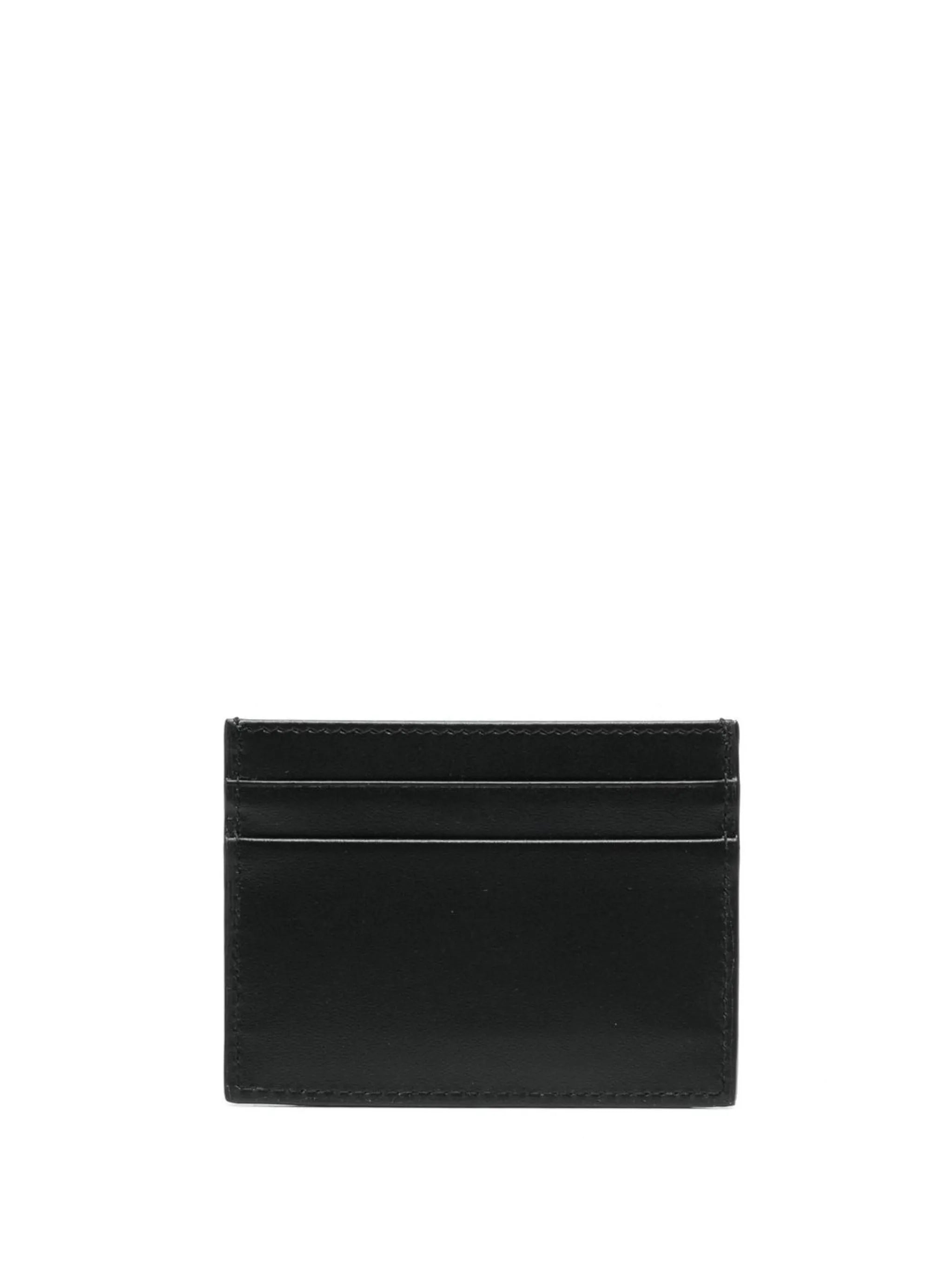 logo-plaque leather cardholder