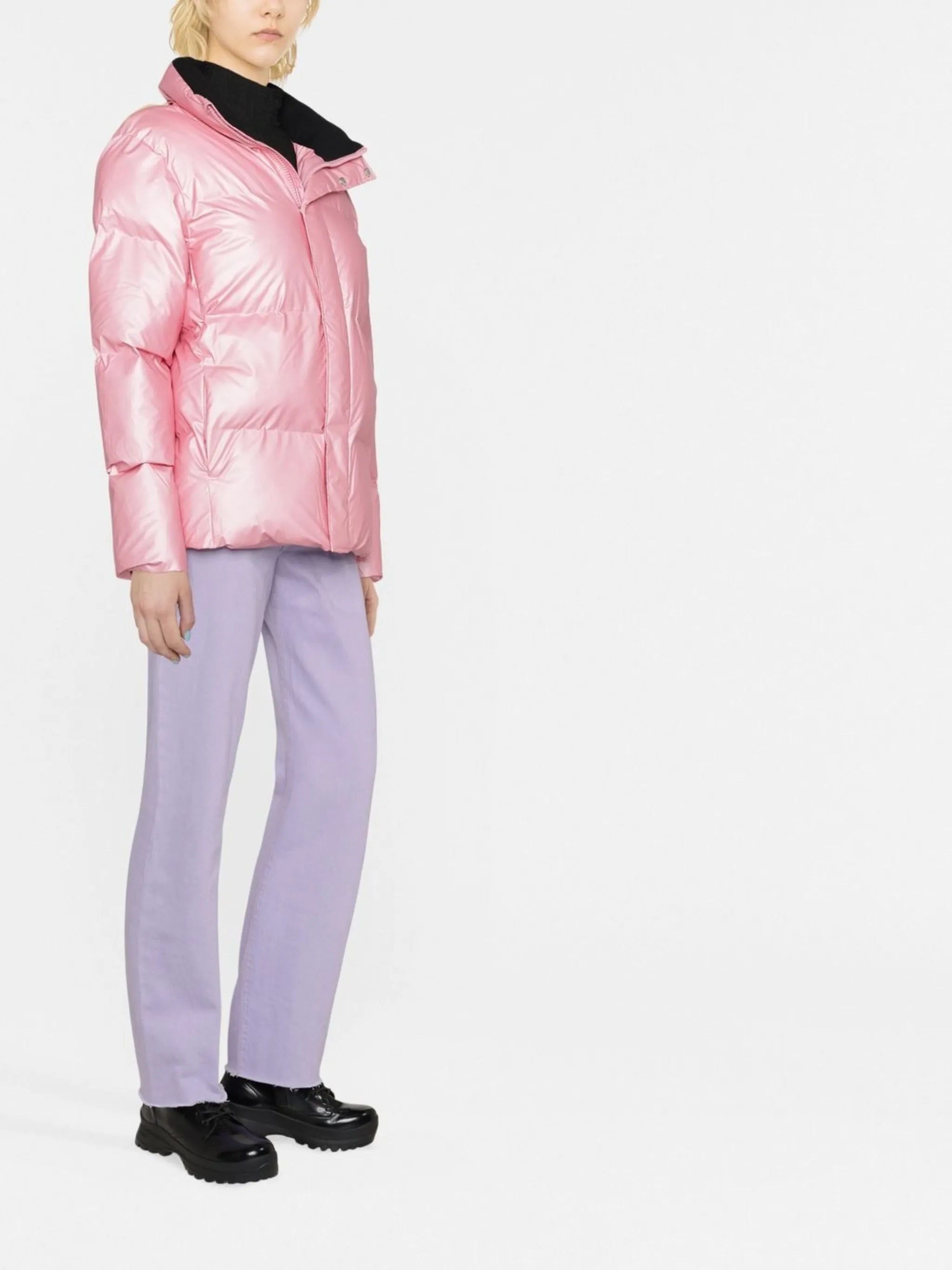 logo-patch puffer jacket