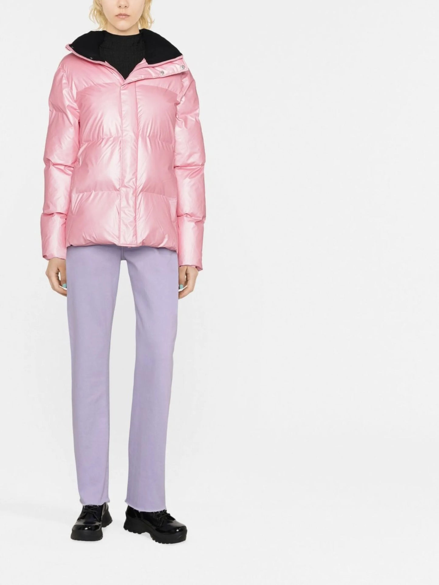 logo-patch puffer jacket