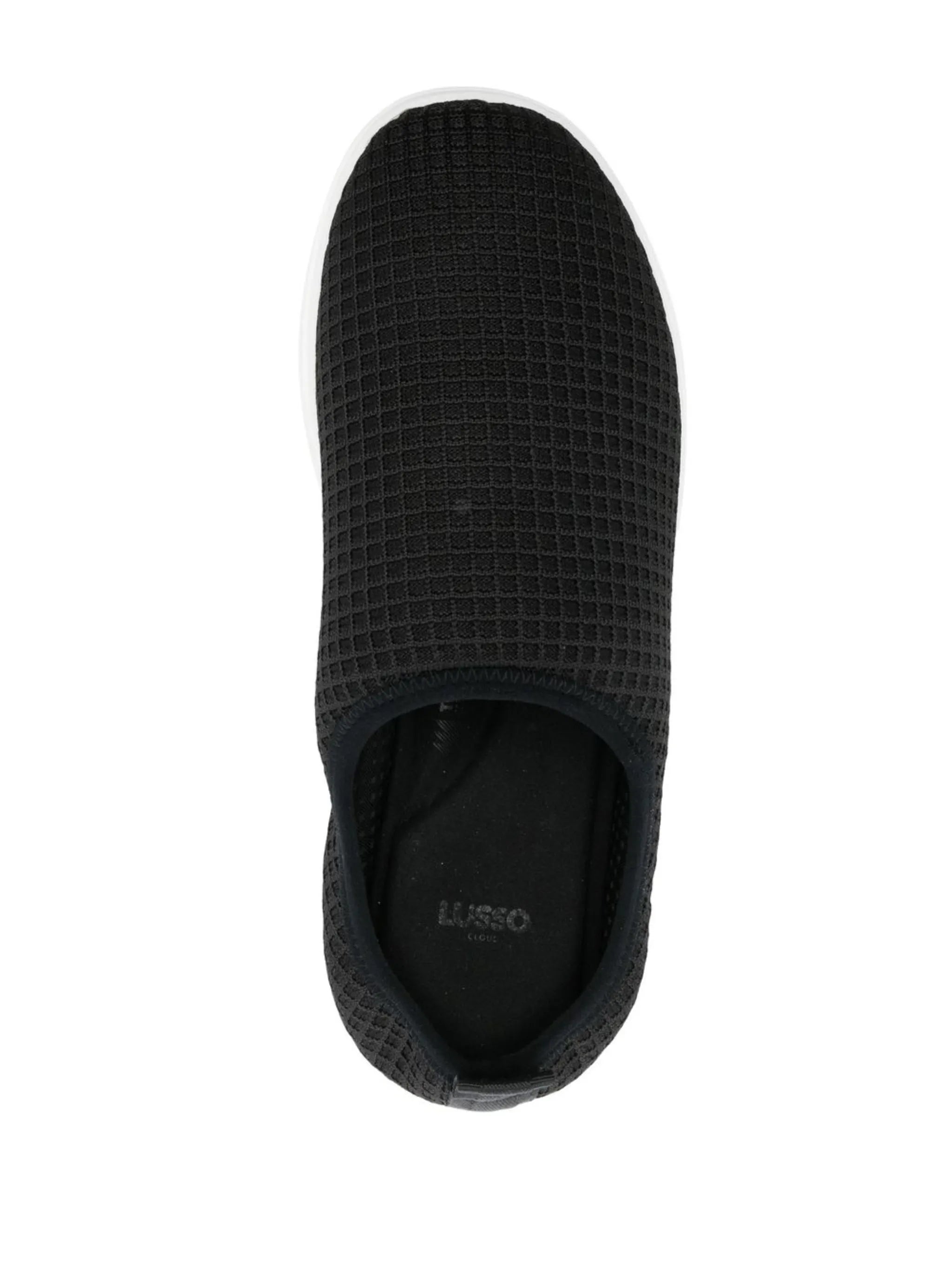 waffle-knit flat slippers