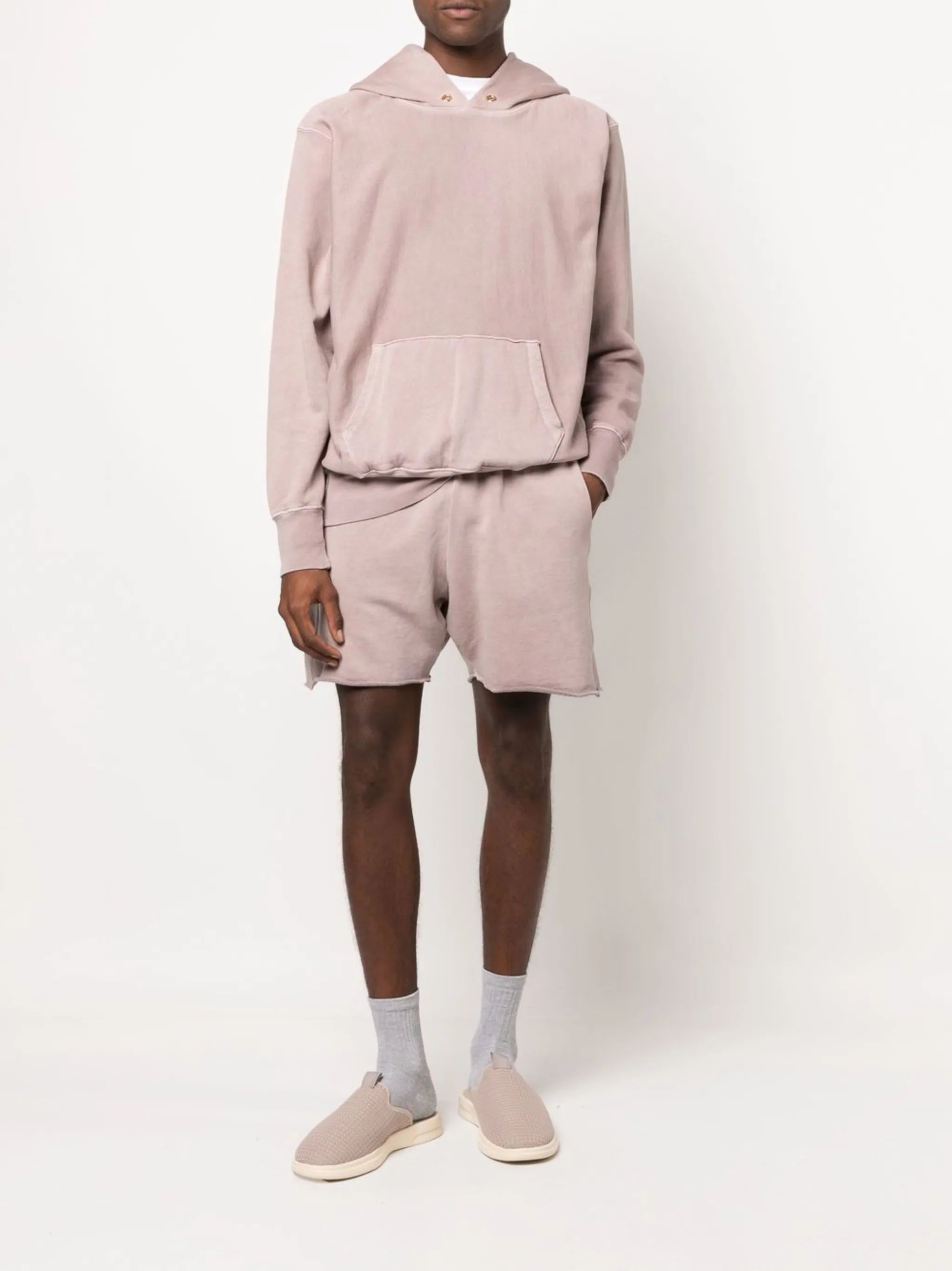 fleece-texture cotton hoodie
