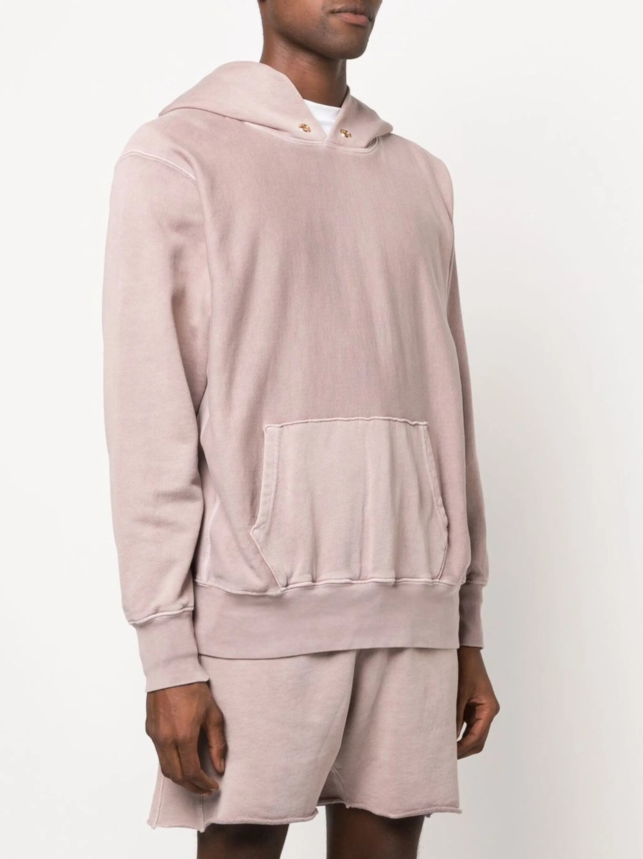 fleece-texture cotton hoodie