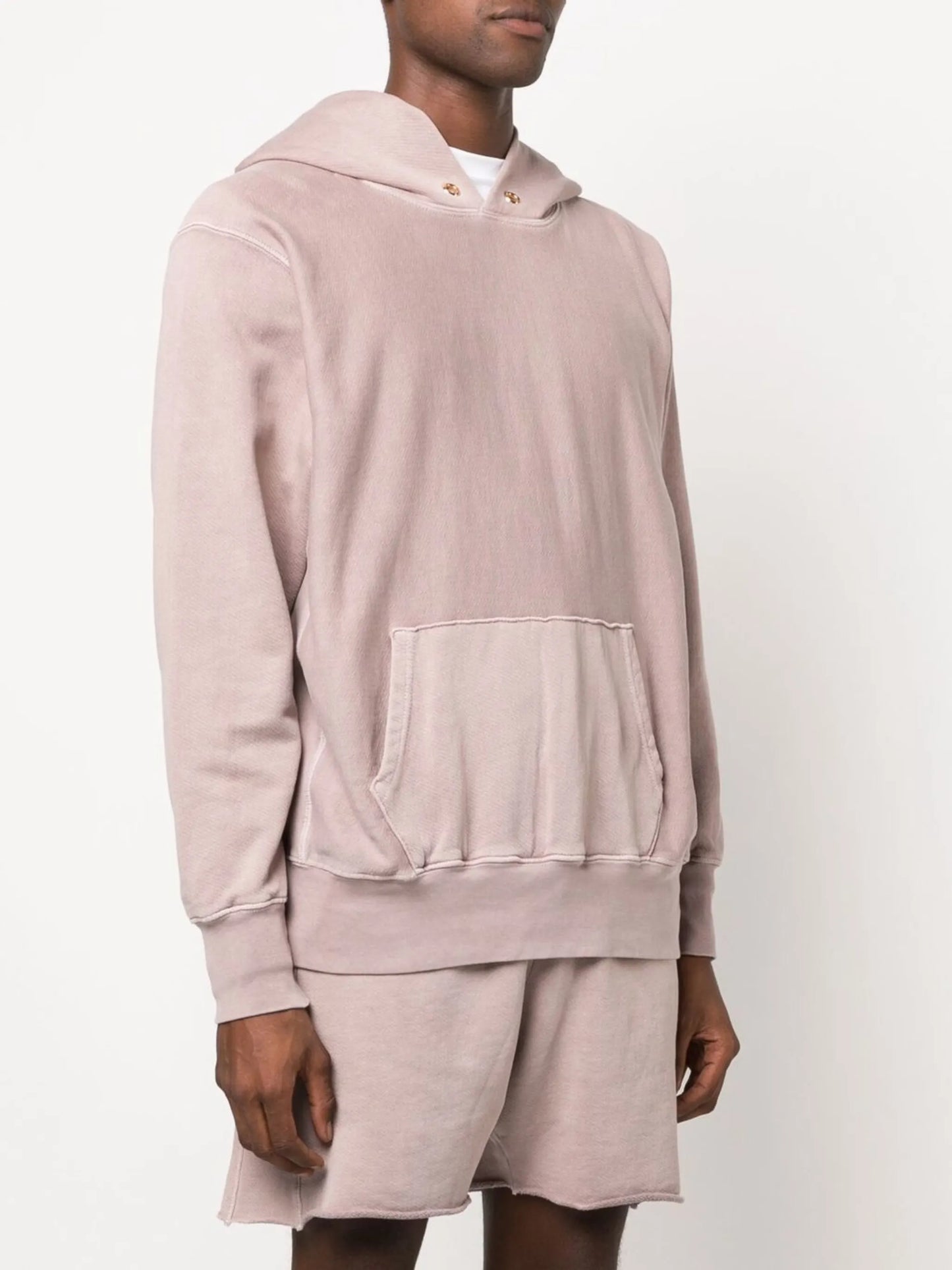 fleece-texture cotton hoodie