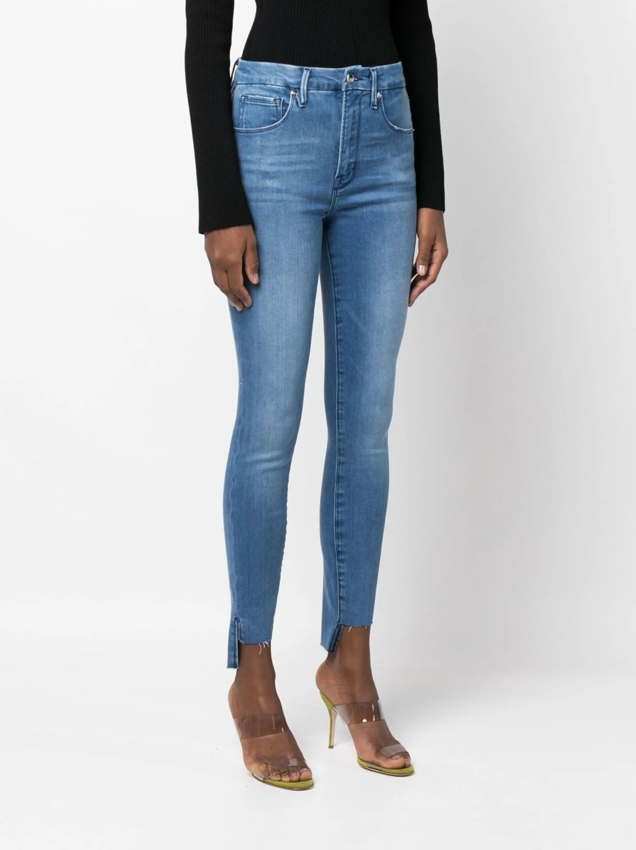 Good Legs raw step-hem skinny jeans