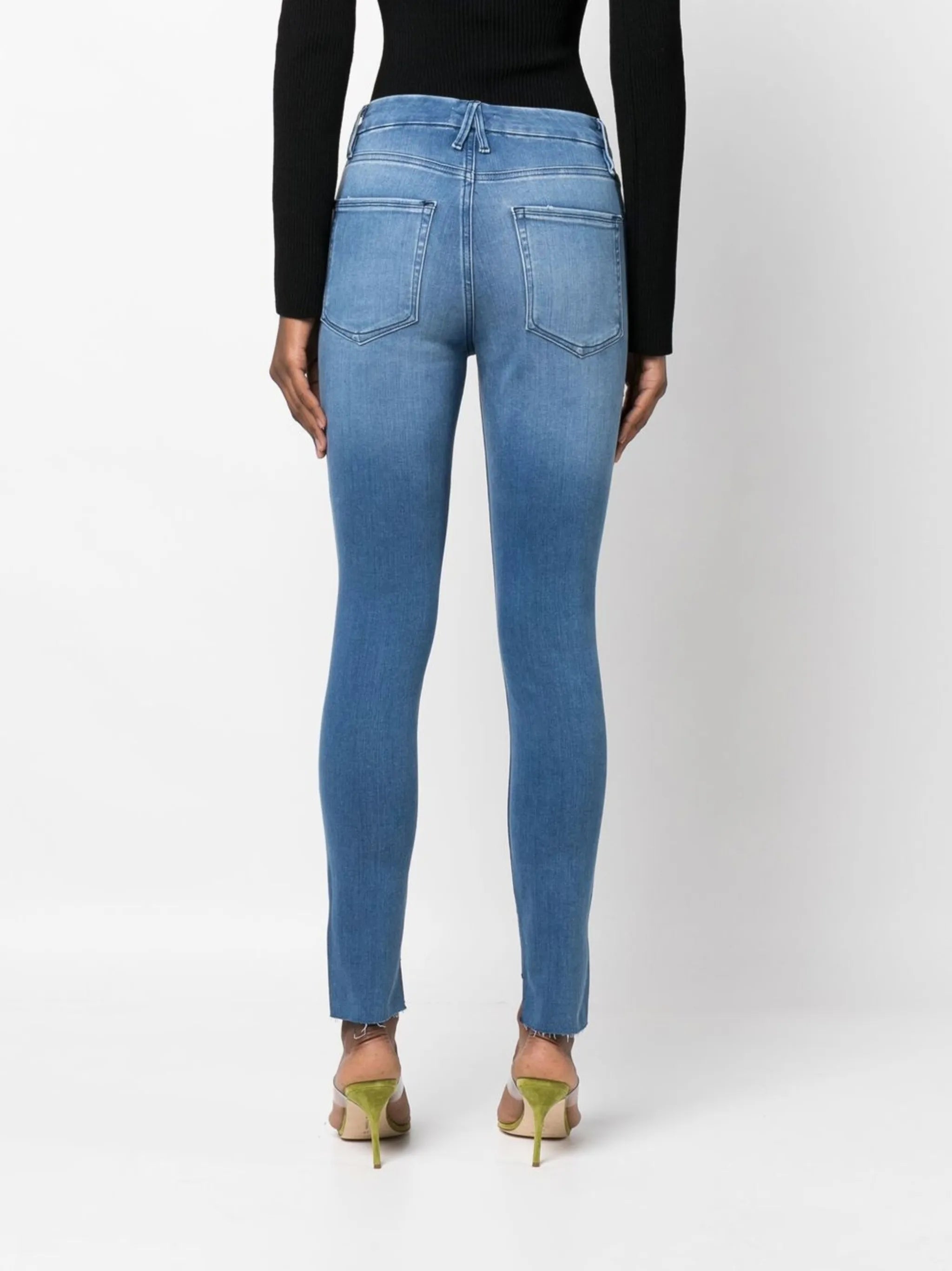 Good Legs raw step-hem skinny jeans