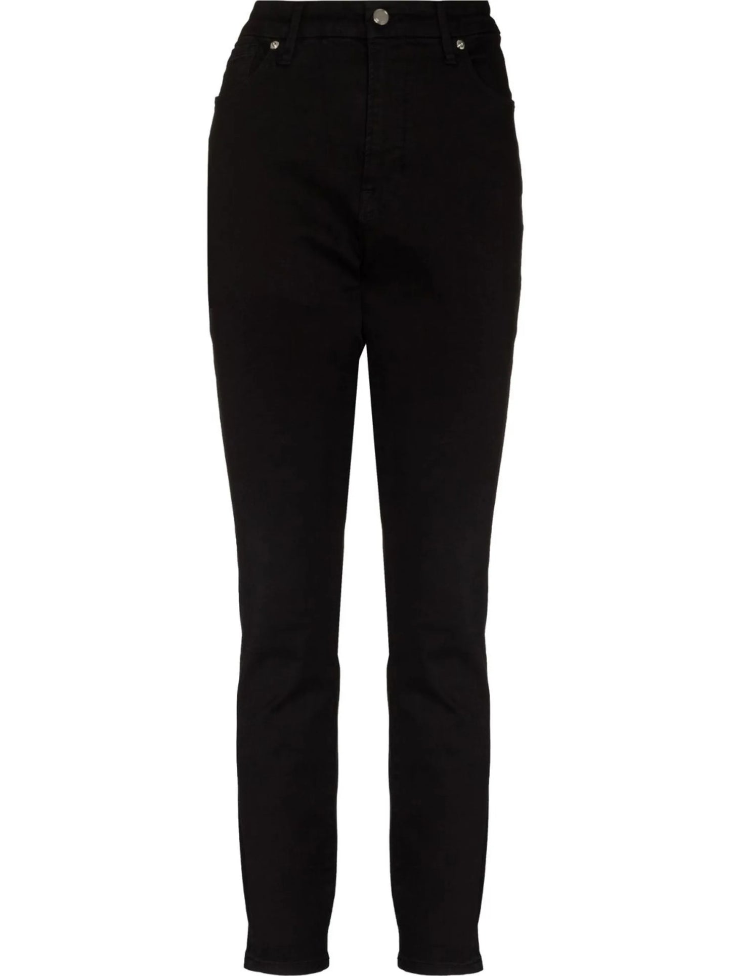 high-waisted denim jeans