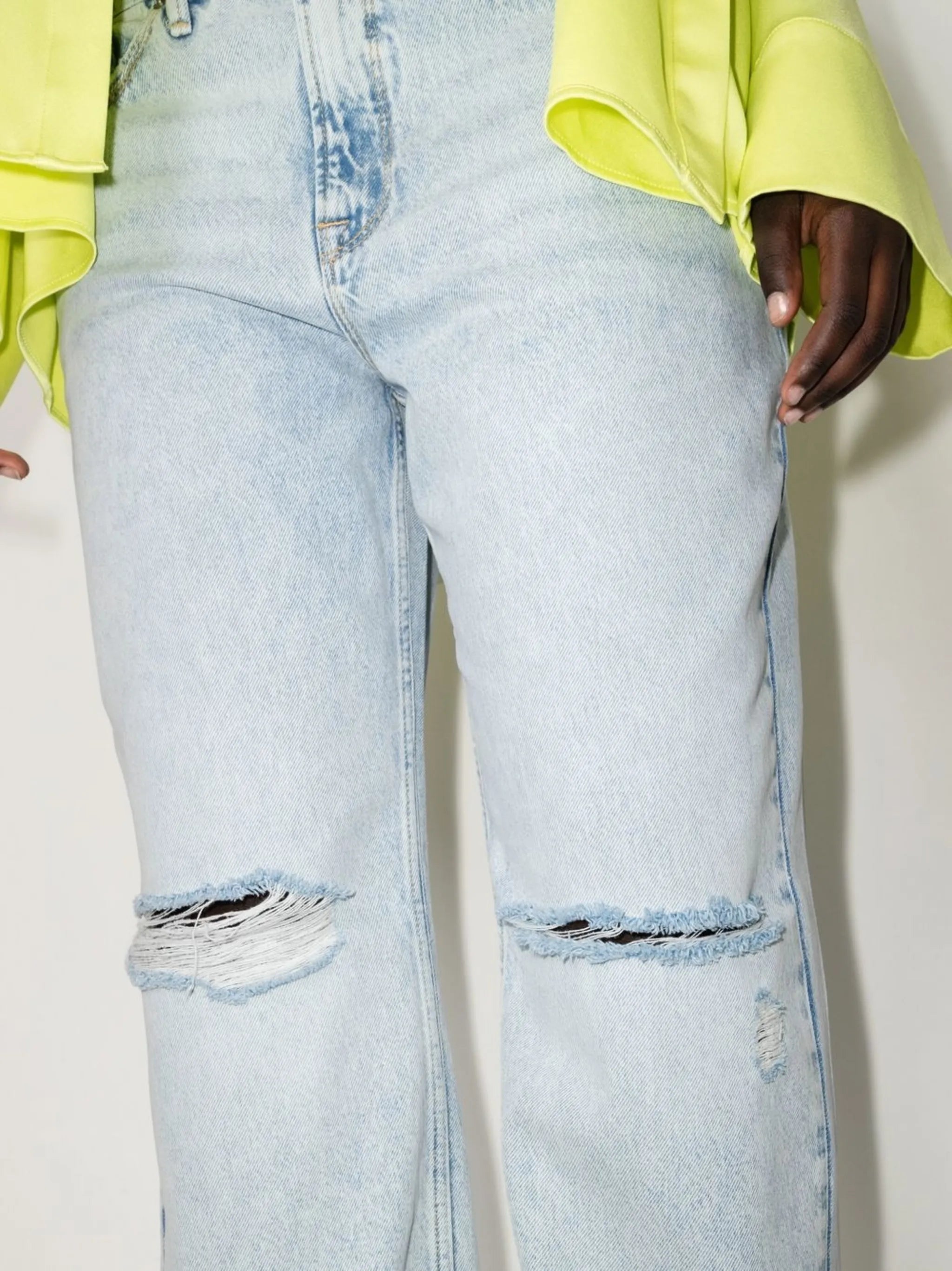 ripped-detail denim jeans