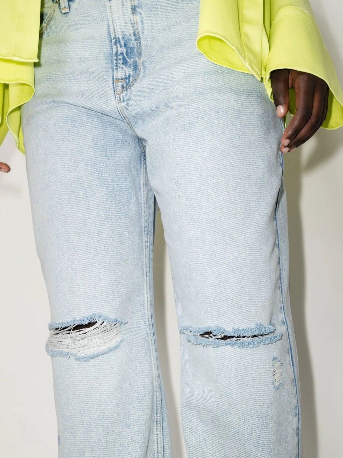ripped-detail denim jeans