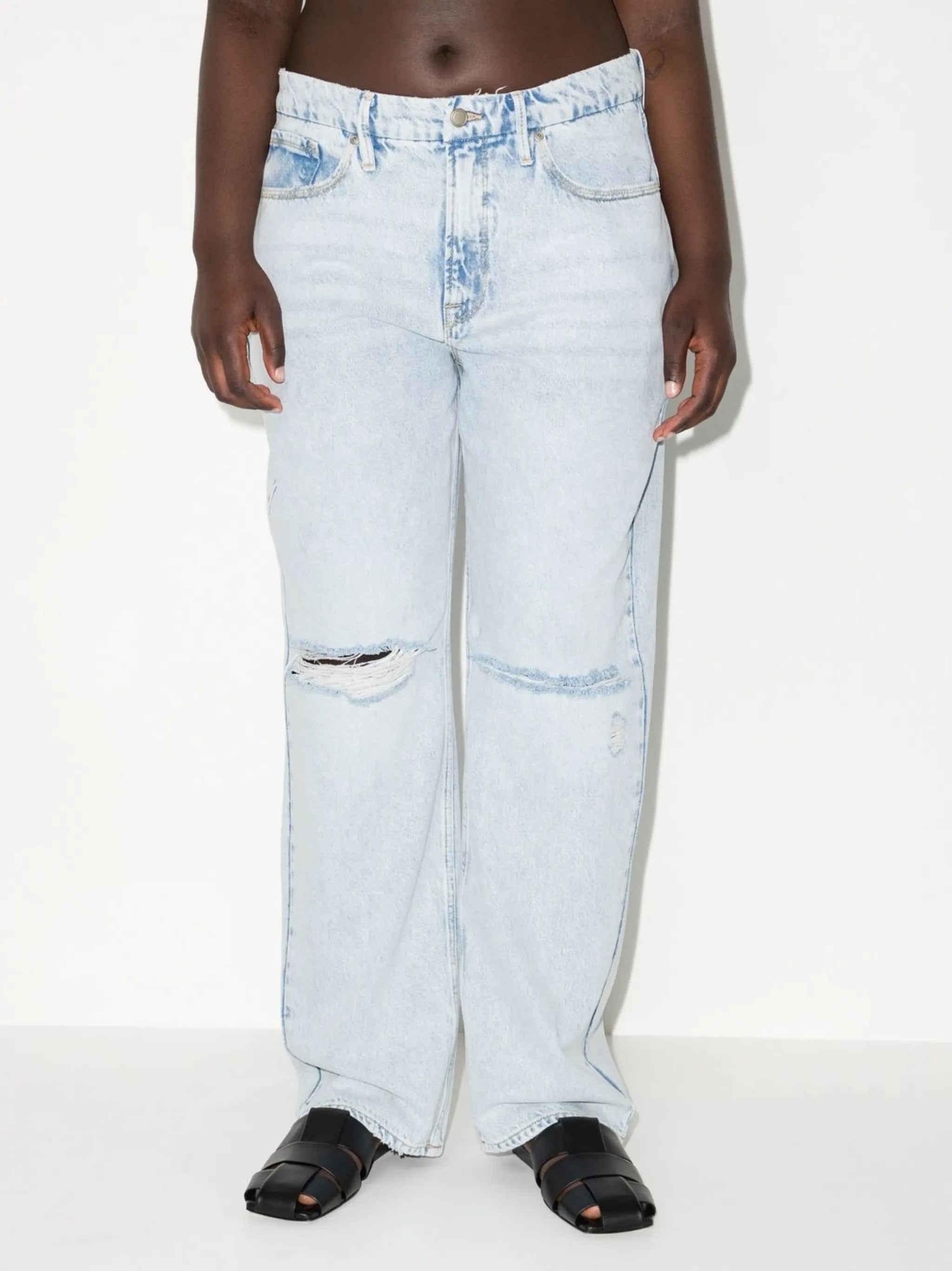 ripped-detail denim jeans