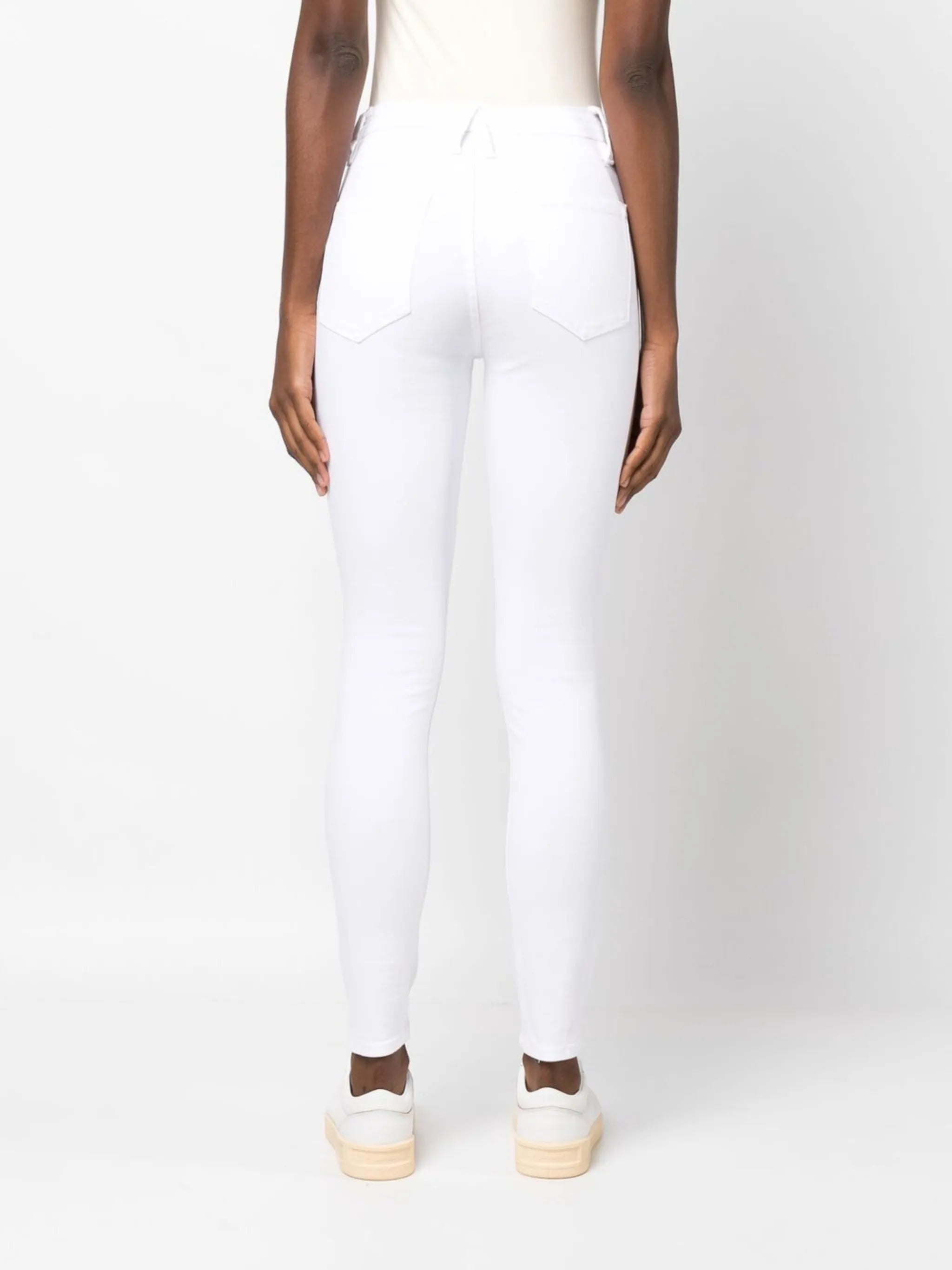 high-waisted skinny jeans