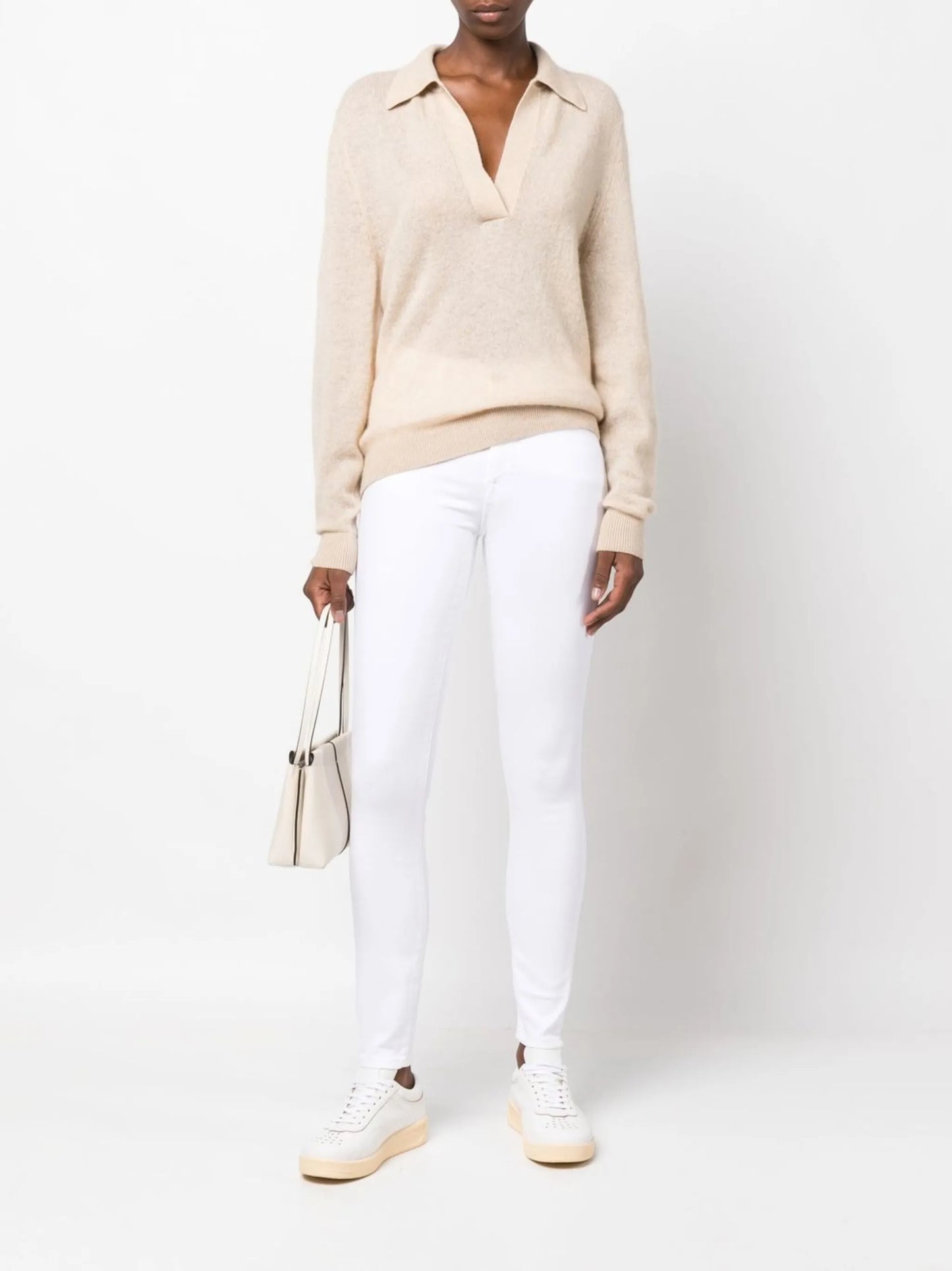 high-waisted skinny jeans