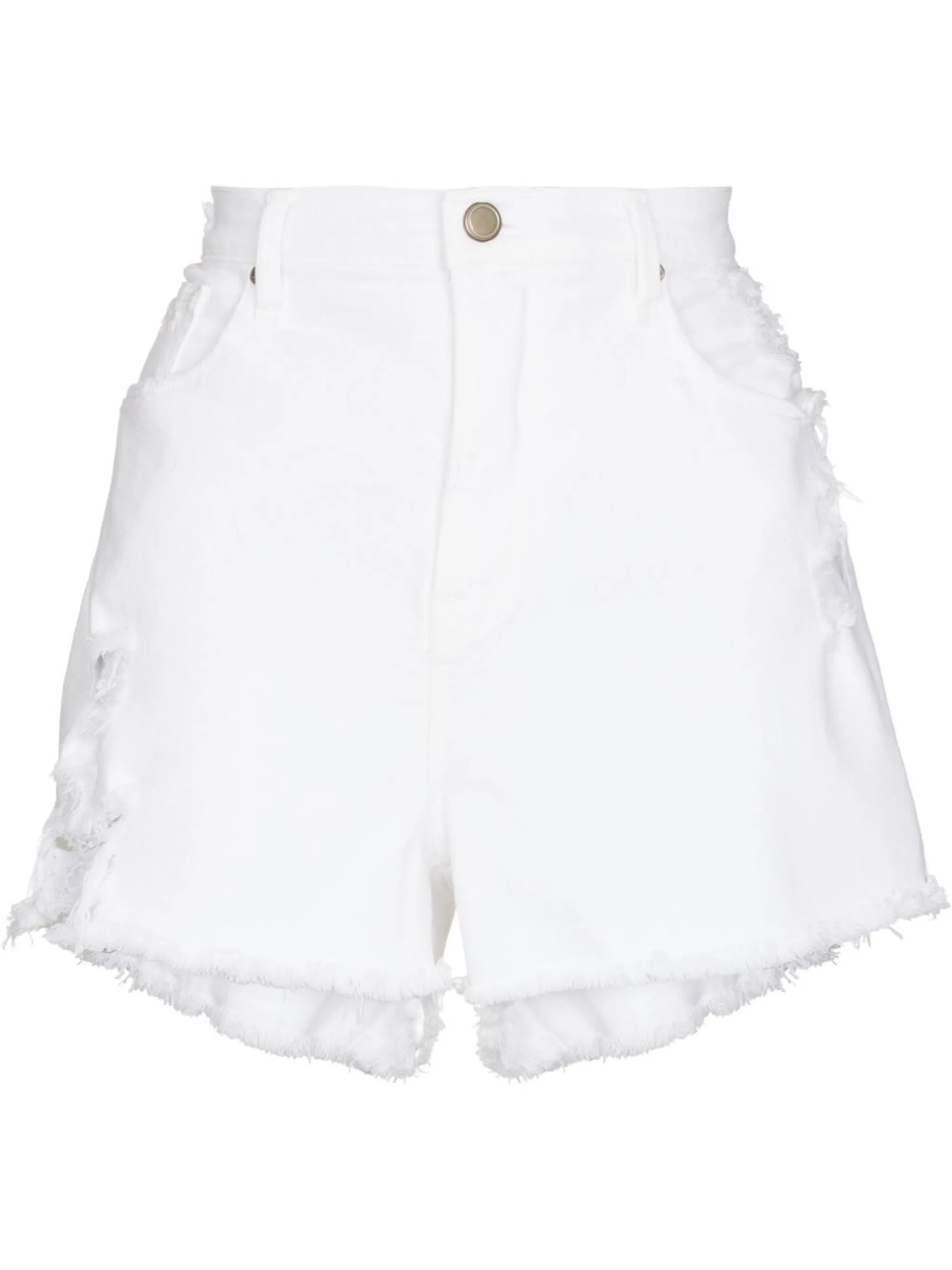 high-waisted denim shorts