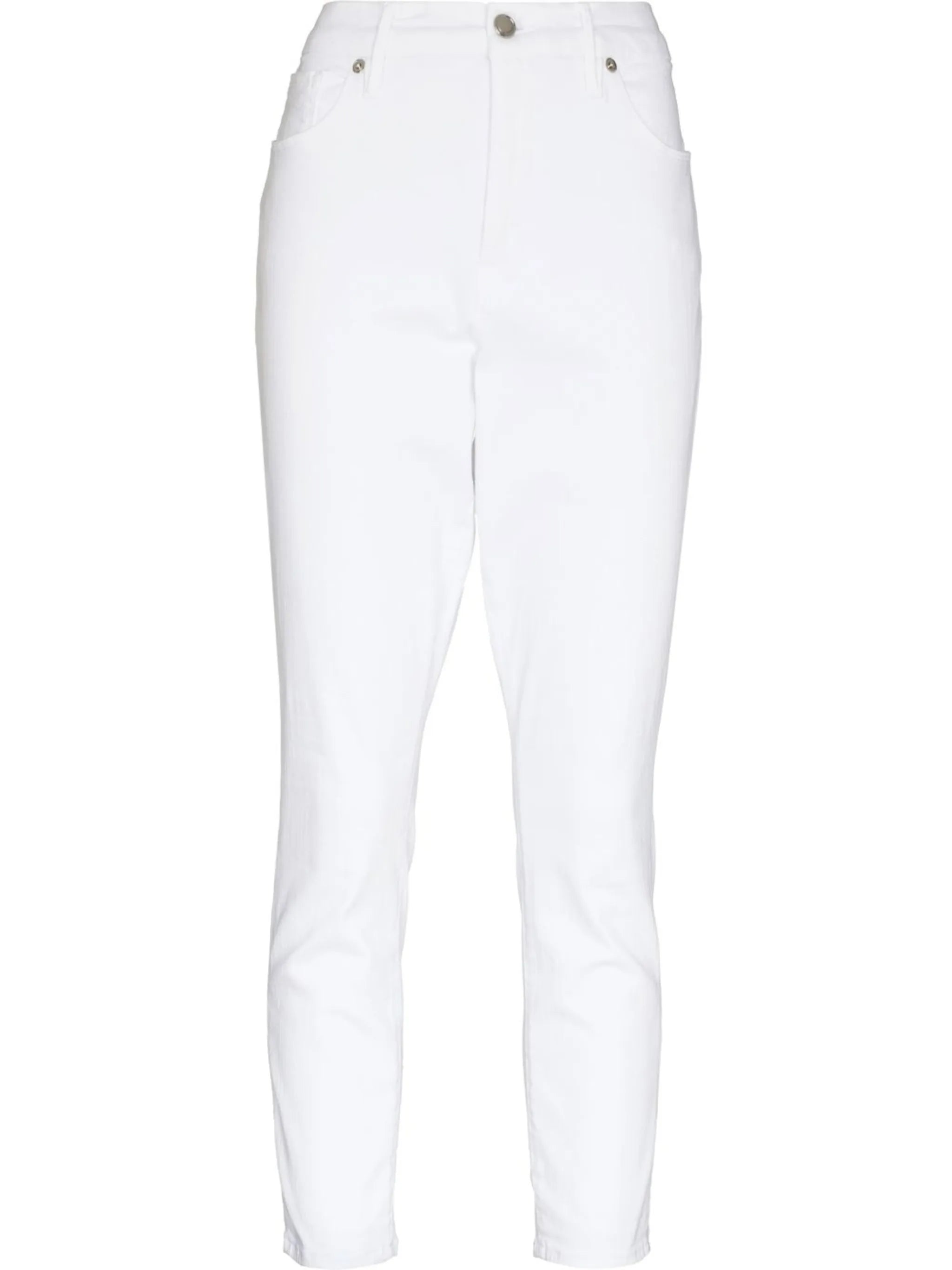 high-waisted denim jeans