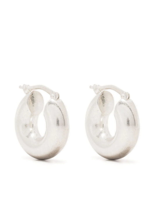 sterling-silver sculptural hoop earrings