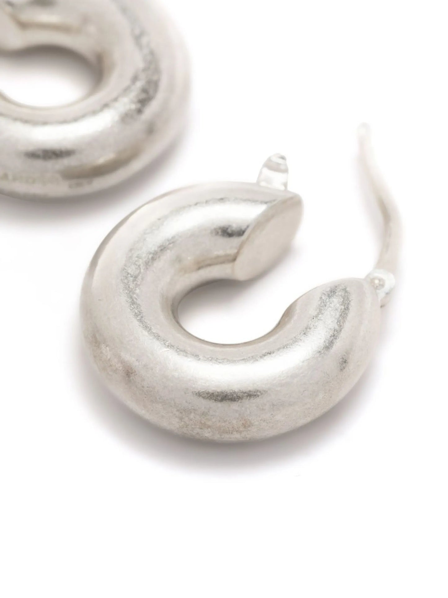sterling-silver sculptural hoop earrings