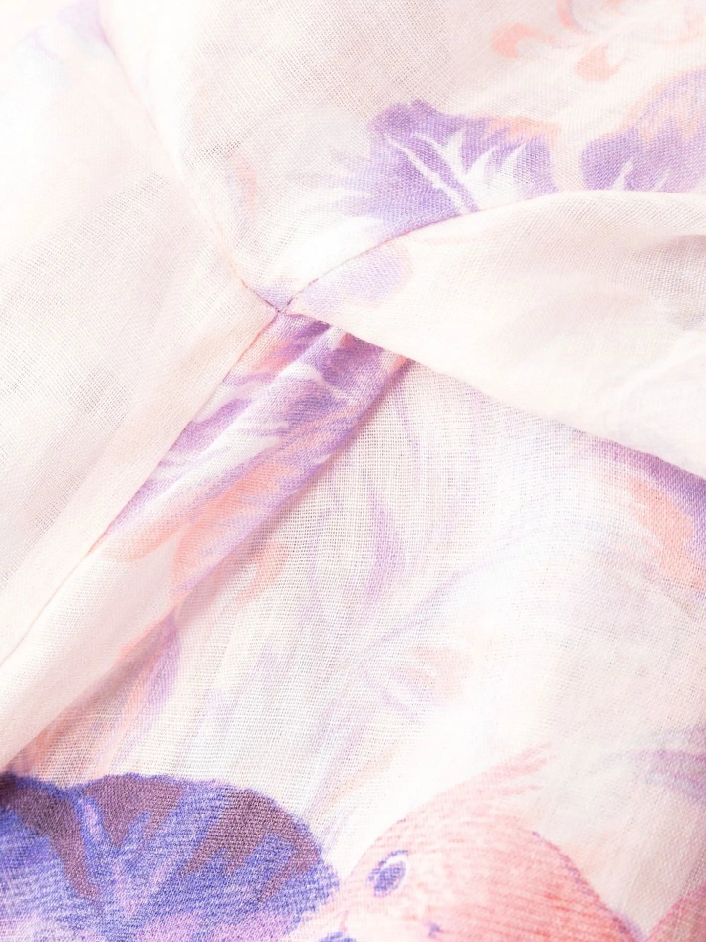 graphic-print puff-sleeve dress