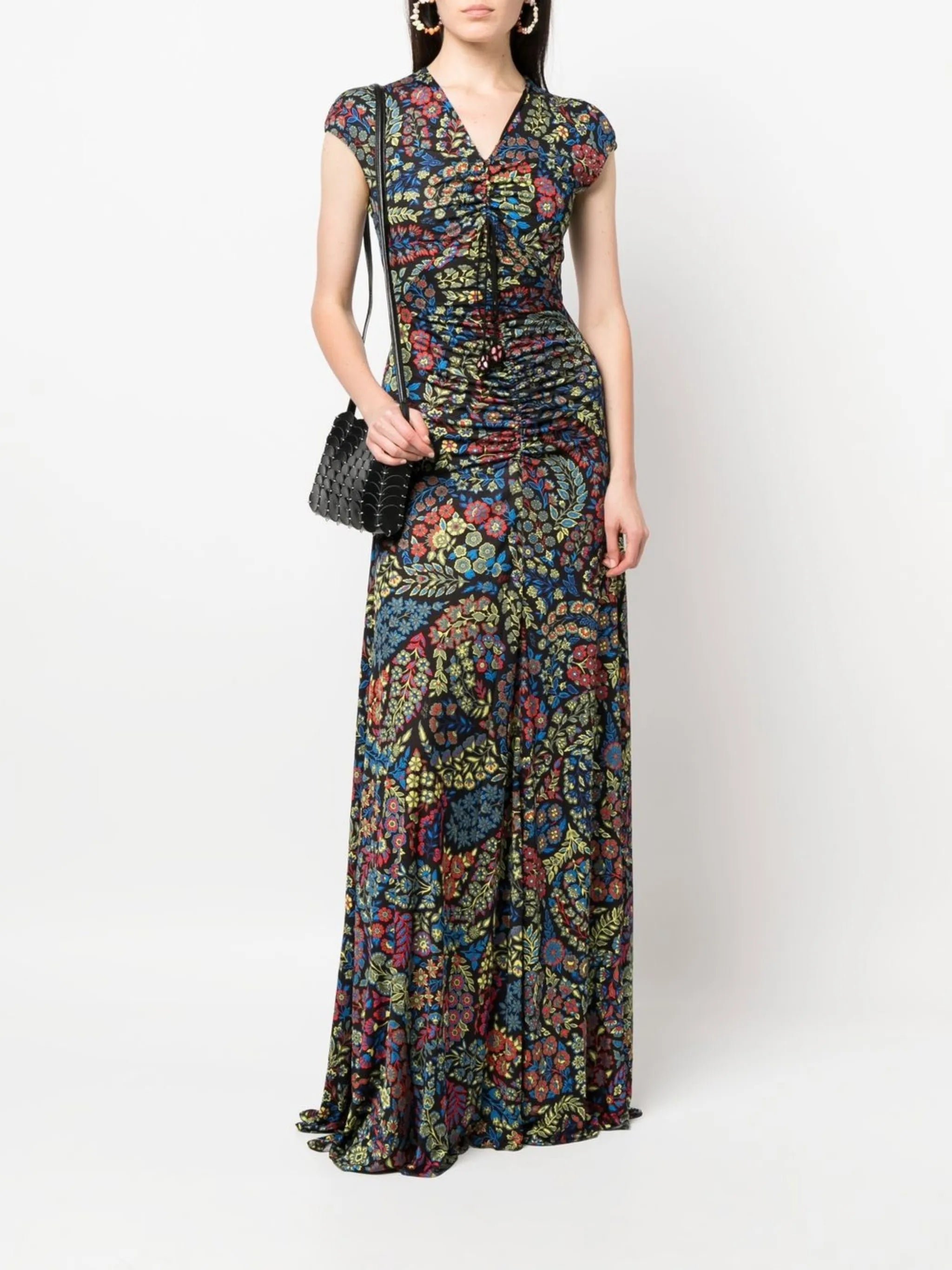 floral embroidered maxi dress