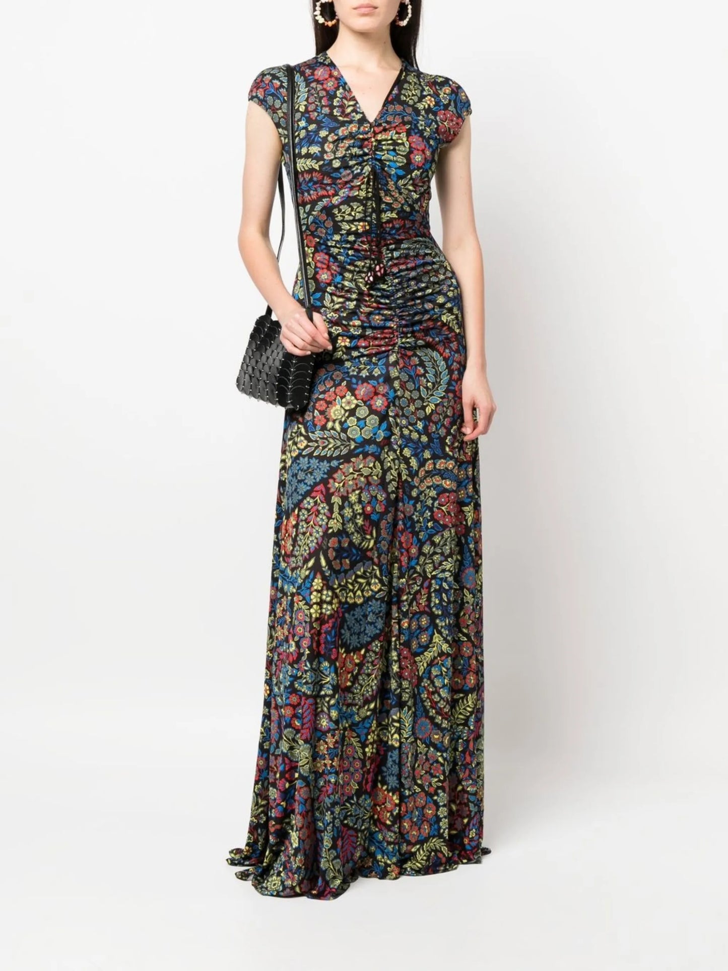 floral embroidered maxi dress