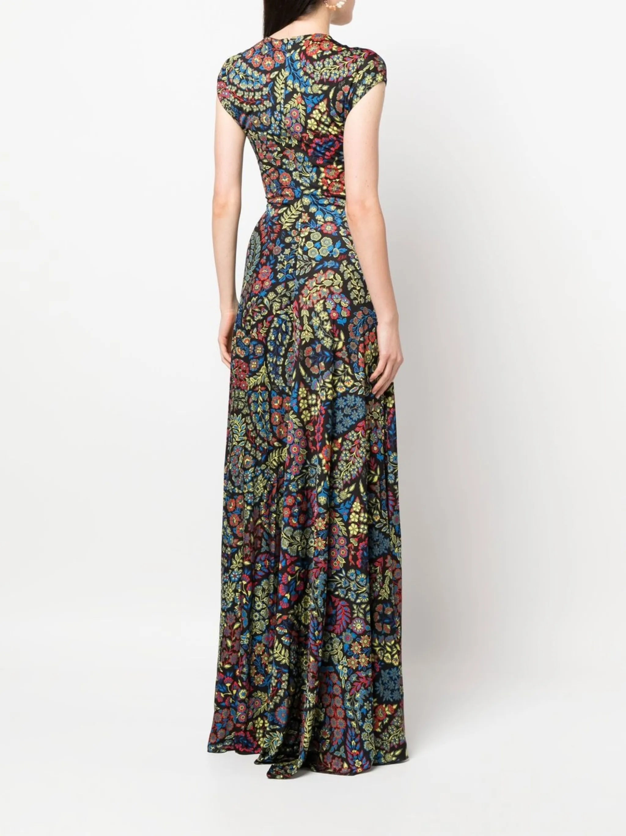 floral embroidered maxi dress