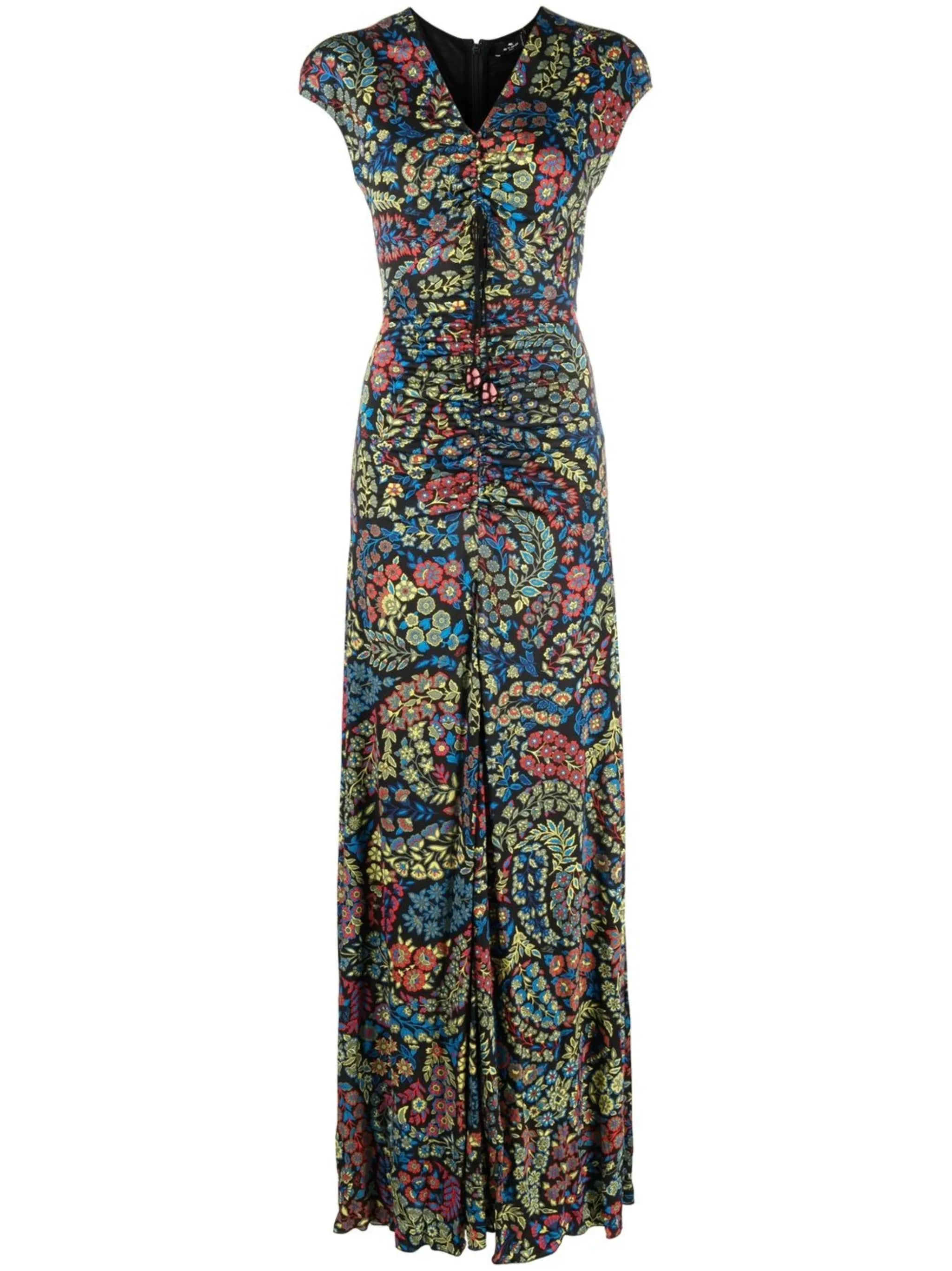 floral embroidered maxi dress