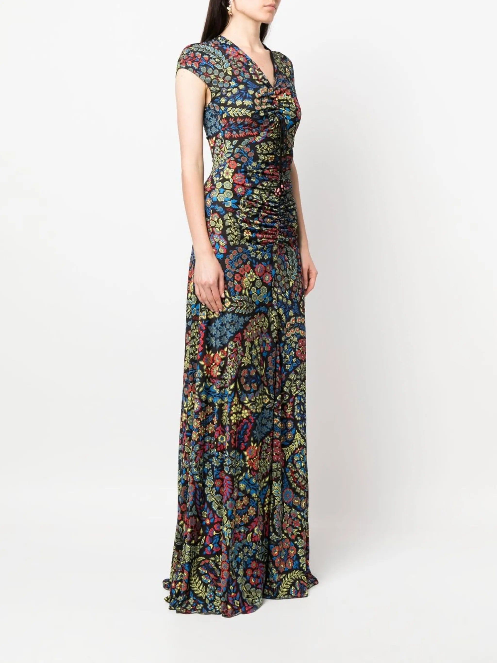 floral embroidered maxi dress
