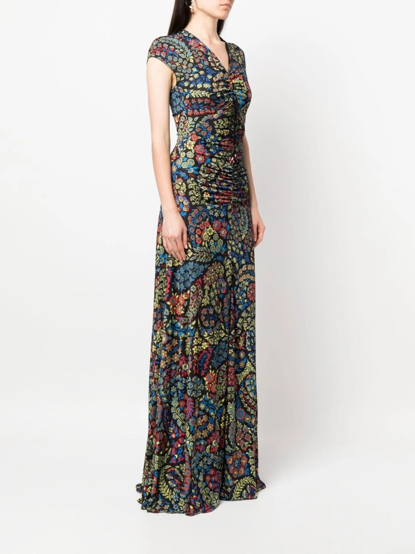 floral embroidered maxi dress