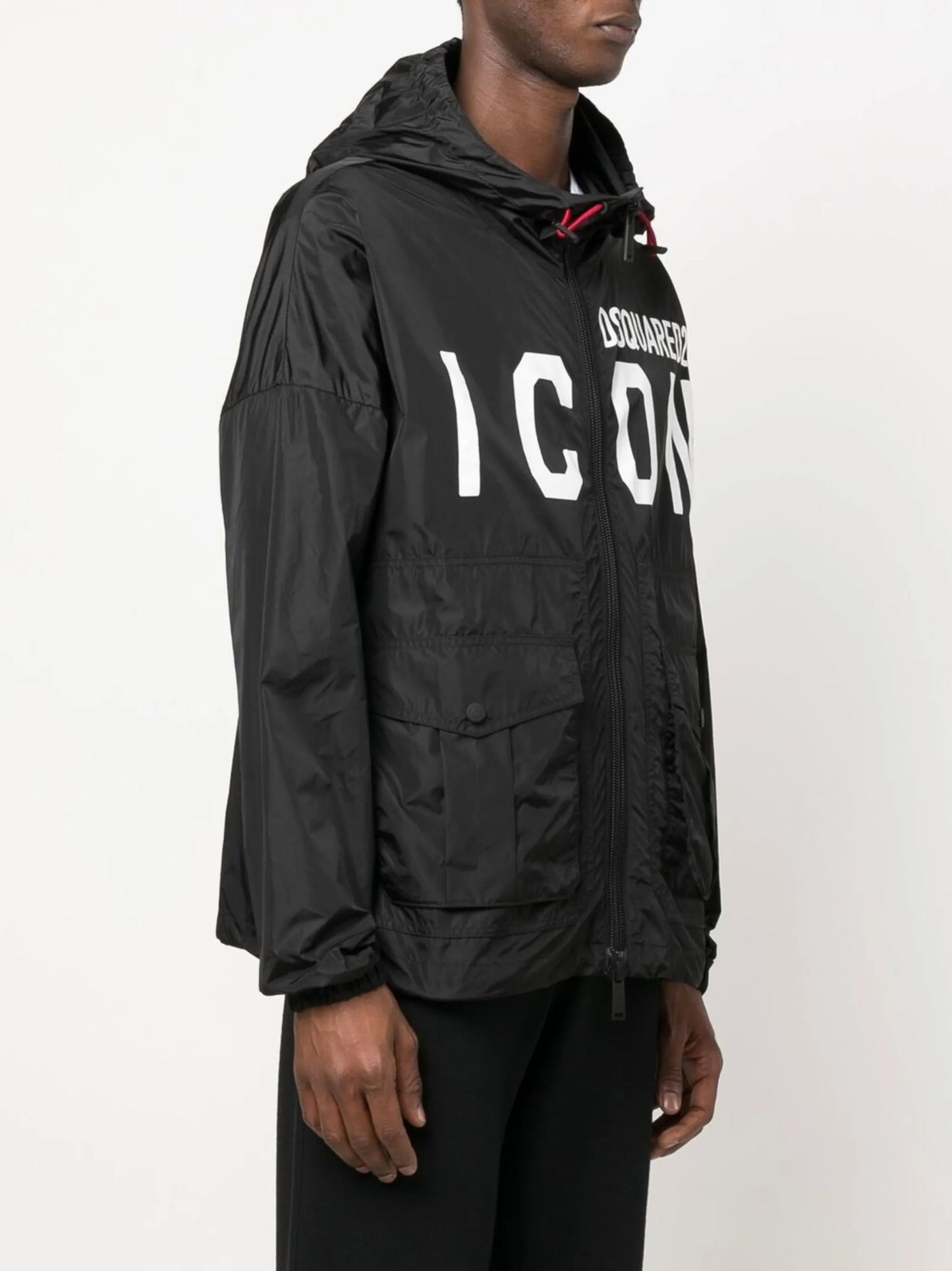 Icon colour-block logo-print jacket